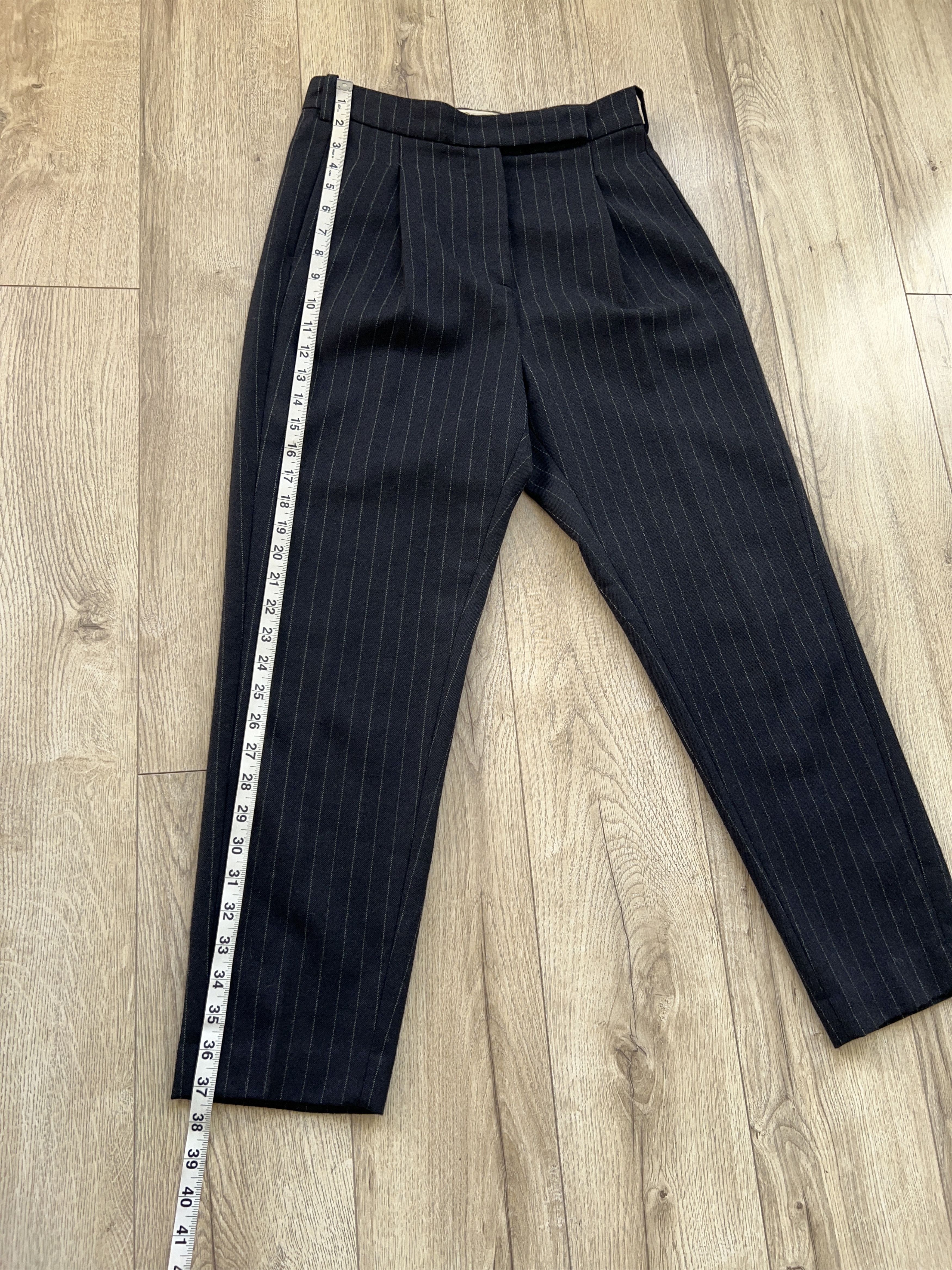 Designer × Golden Goose Womens Deluxe Brand Wool Striped Pants Trousers Size S Size 26" / US 2 / IT 38 - 9 Thumbnail
