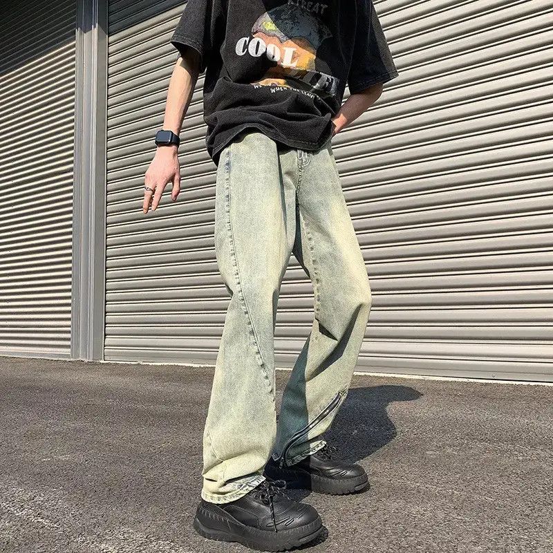 Japanese Brand Retro loose wide leg casual jeans Size US 30 / EU 46 - 6 Thumbnail