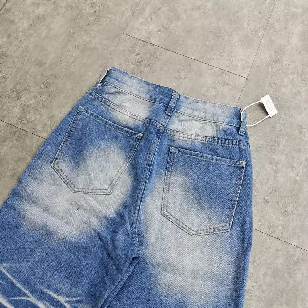 Japanese Brand × Jean Vintage Washed Blue Wide Leg Jeans Size US 28 / EU 44 - 6 Thumbnail