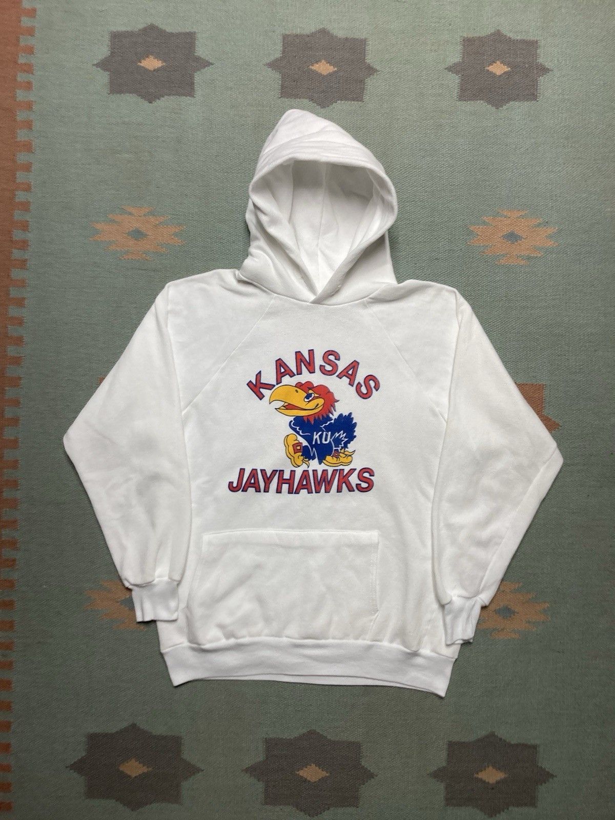 Vintage Vintage 80s hoodie university of Kansas KU Jayhawks large Size US L / EU 52-54 / 3 - 1 Thumbnail