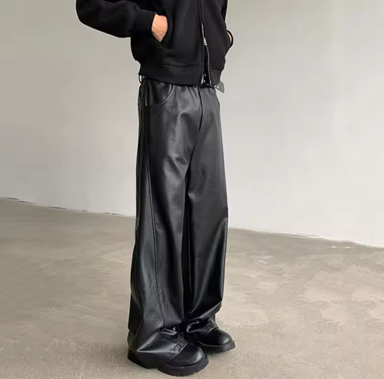 Japanese Brand × Vintage American Style Men's Pants Casual Pu Leather Size US 29 - 2 Thumbnail
