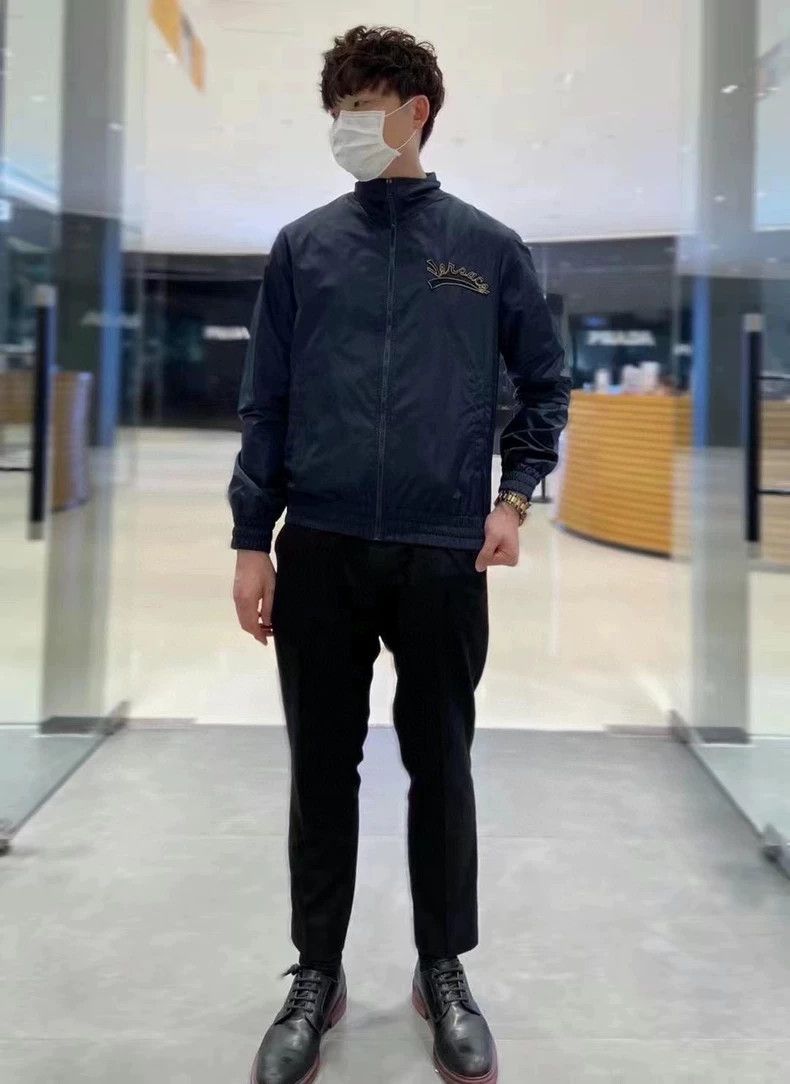 Versace Versace Stand-up collar thin men's jacket Size US XL / EU 56 / 4 - 2 Thumbnail