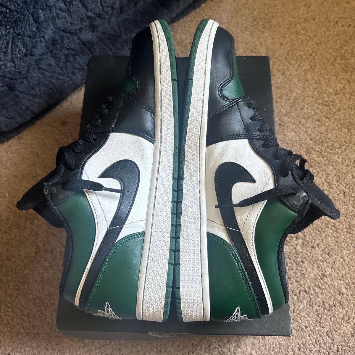 Nike Jordan 1 Low Green Toe Size US 11.5 / EU 44-45 - 5 Thumbnail
