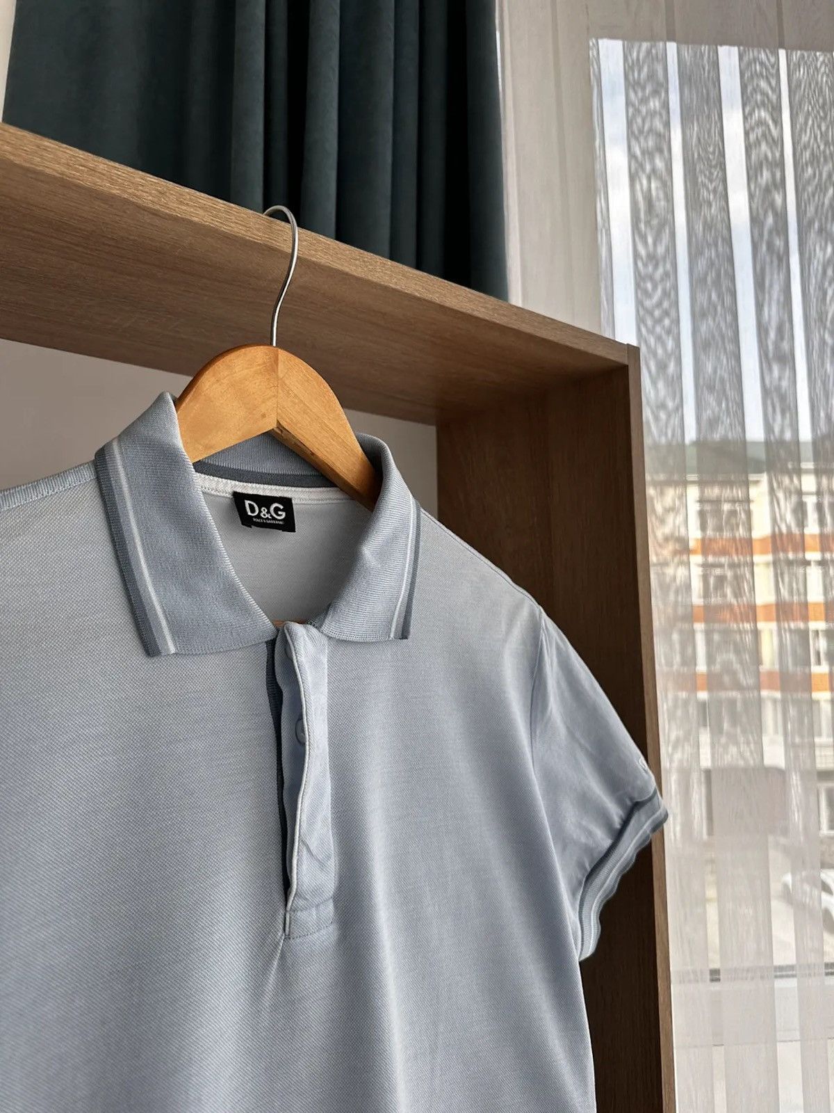 Vintage Dolce & Gabanna Blue Luxury Lightweight Polo Shirt