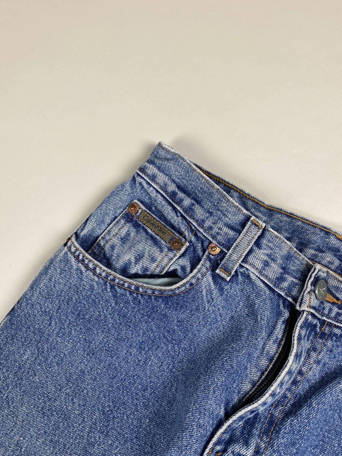 Calvin Klein × Vintage Calvin Klein Vintage 90s washed denim ladies jeans size 6 Size 28" / US 6 / IT 42 - 11 Thumbnail