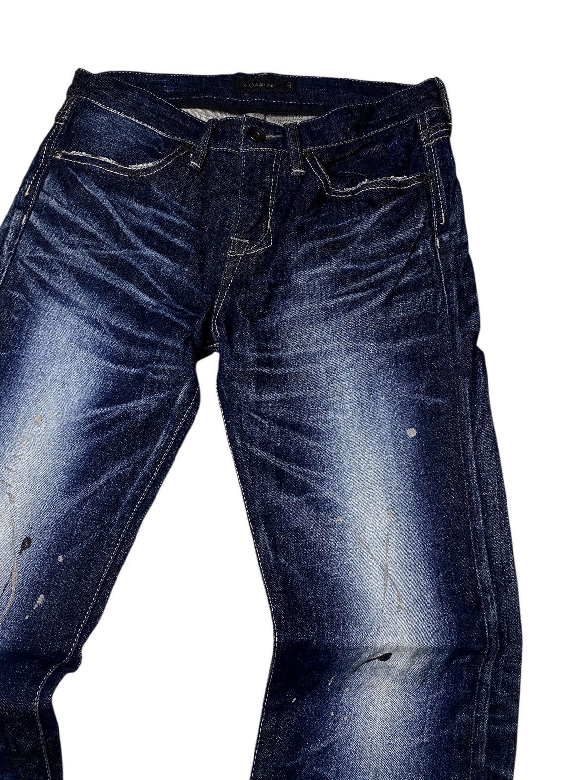 If Six Was Nine 2000's Civarize Seawash Splatter Clawmark Flared Jeans Size US 28 / EU 44 - 4 Thumbnail