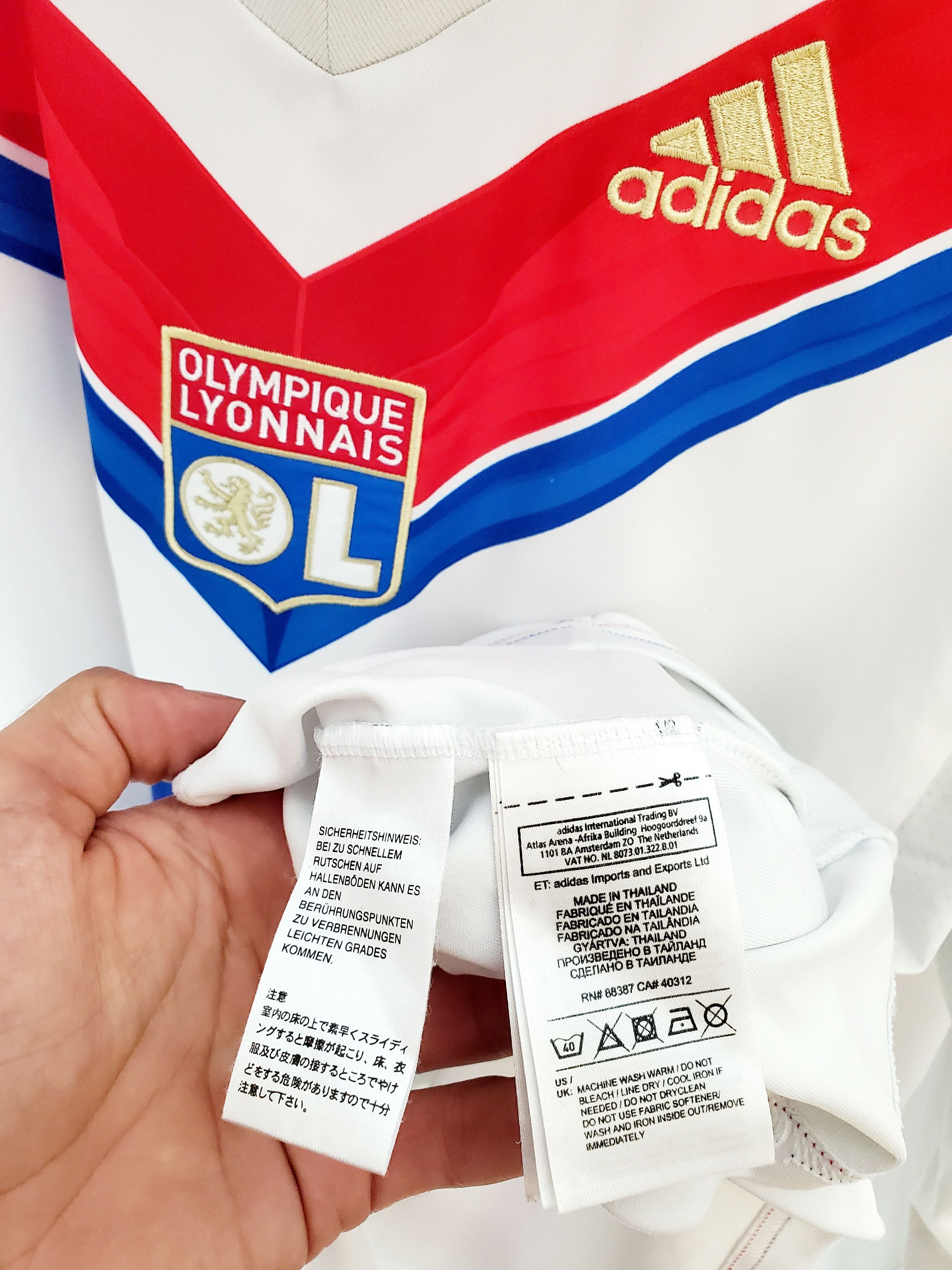 2013-14 Lyon adidas Home Longsleeve jersey new condition L