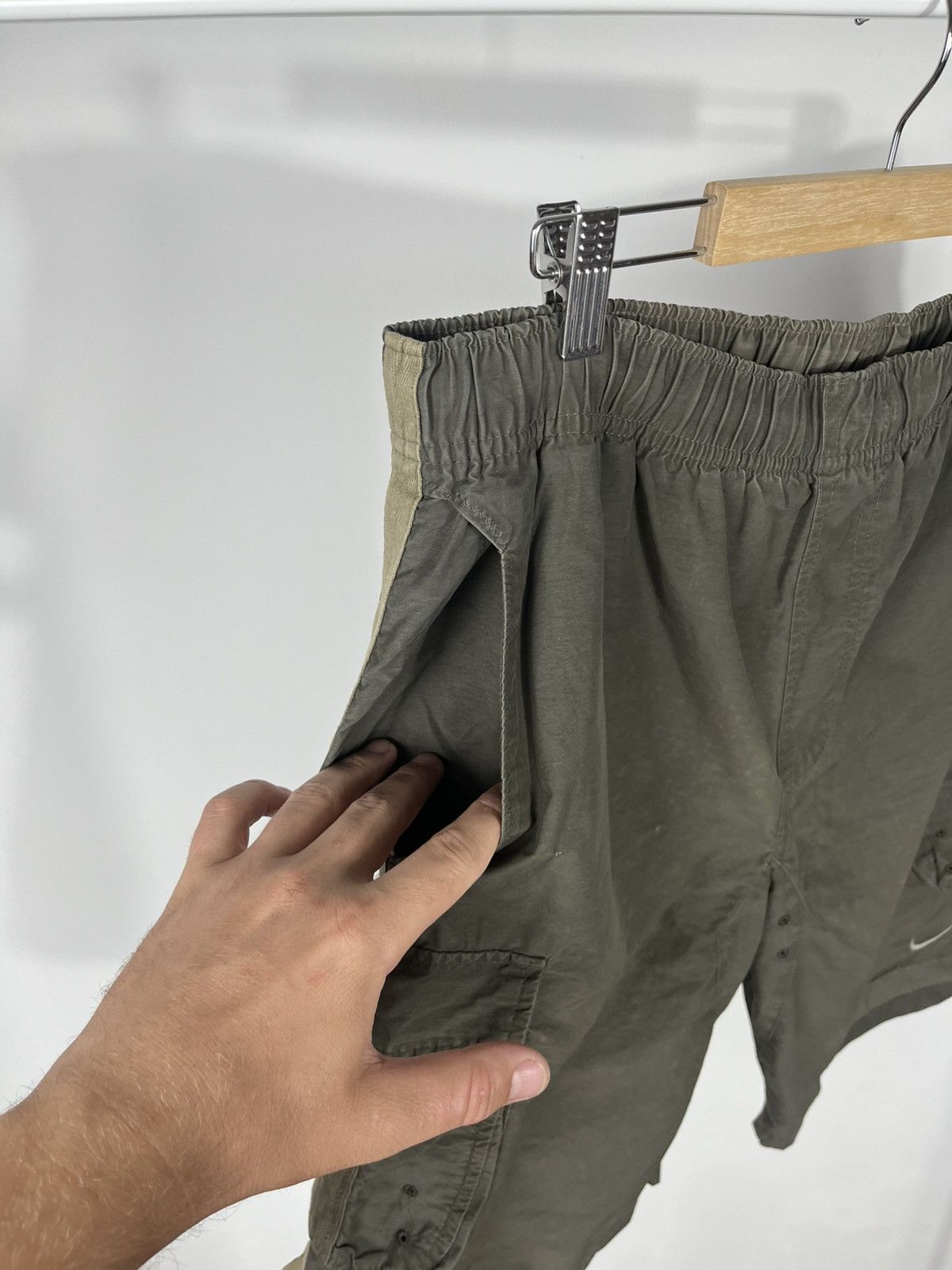 Nike Nike Vintage Faded Cargo Shorts Olive Green Size L Size US 34 / EU 50 - 9 Thumbnail