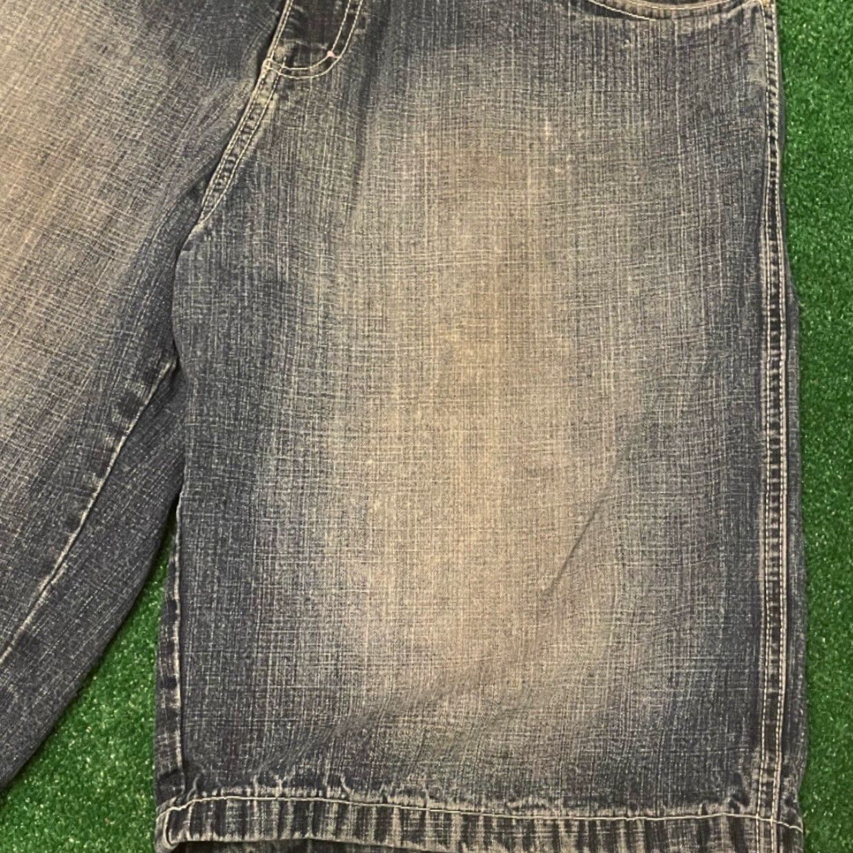 Southpole VINTAGE Southpole Baggy Skater Grunge Jeans Shorts Mens 38 Distressed Dark Blue JNCO Jorts 90s Y2K Style Mens Size US 38 / EU 54 - 5 Thumbnail