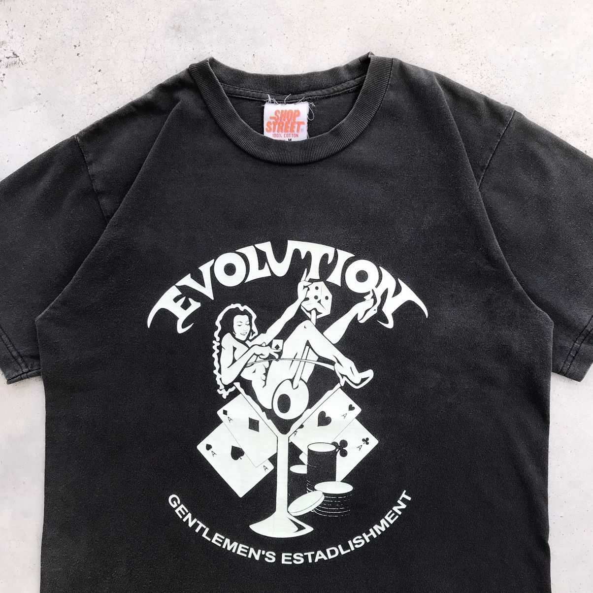 Vintage 2000's Poker - Evolution Gentlemen Faded Mode T-Shirt Size US S / EU 44-46 / 1 - 3 Thumbnail