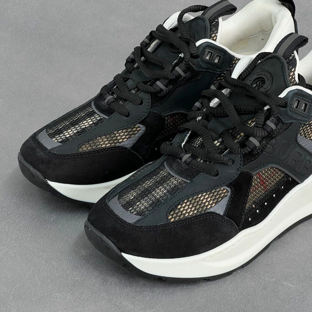 Burberry Burberry black logo leather sneakers men's 44 Size US 11 / EU 44 - 5 Thumbnail