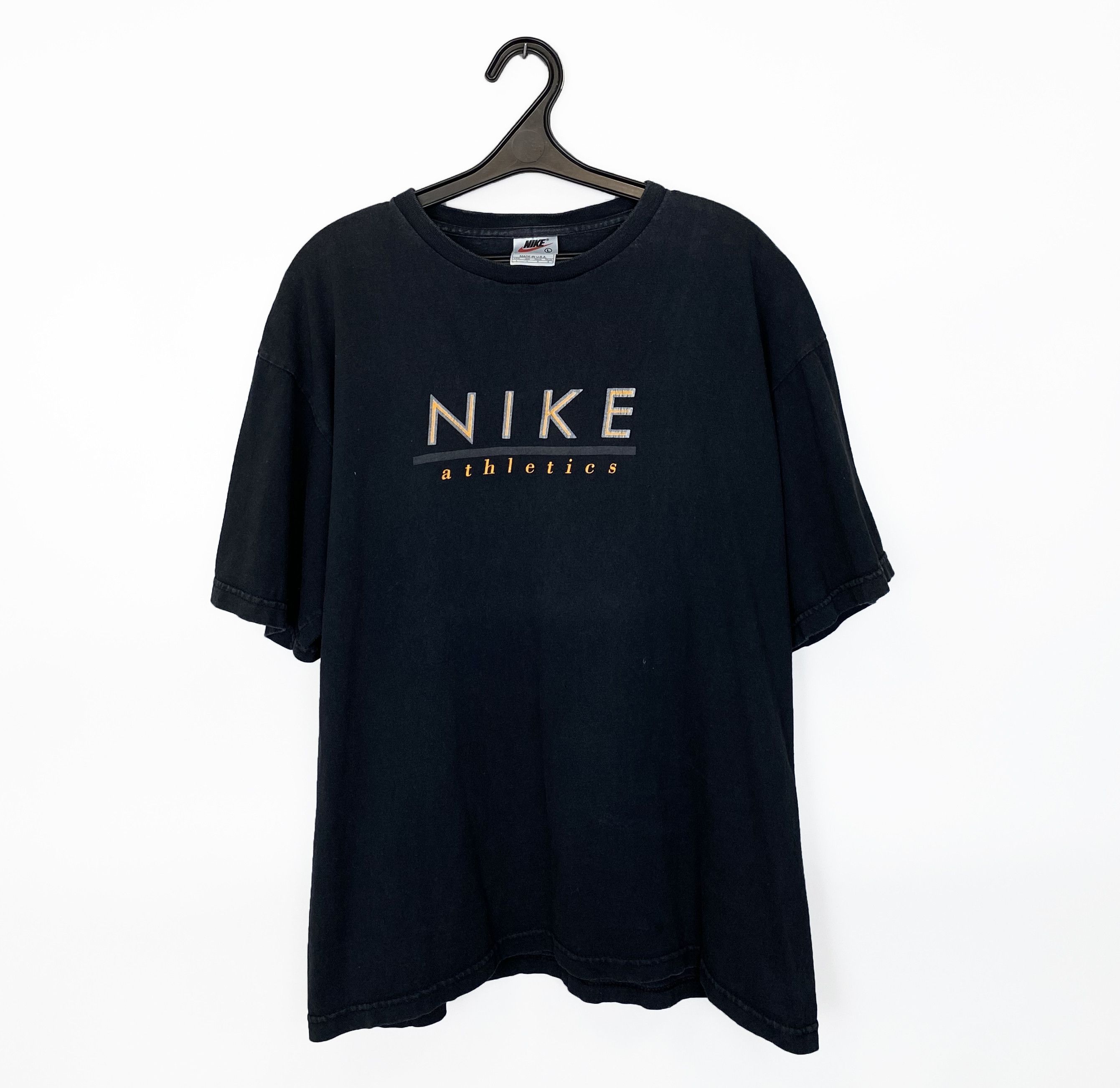 Nike Vintage 1990s NIKE Athletics Made in USA T-Shirt Size US L / EU 52-54 / 3 - 1 Thumbnail