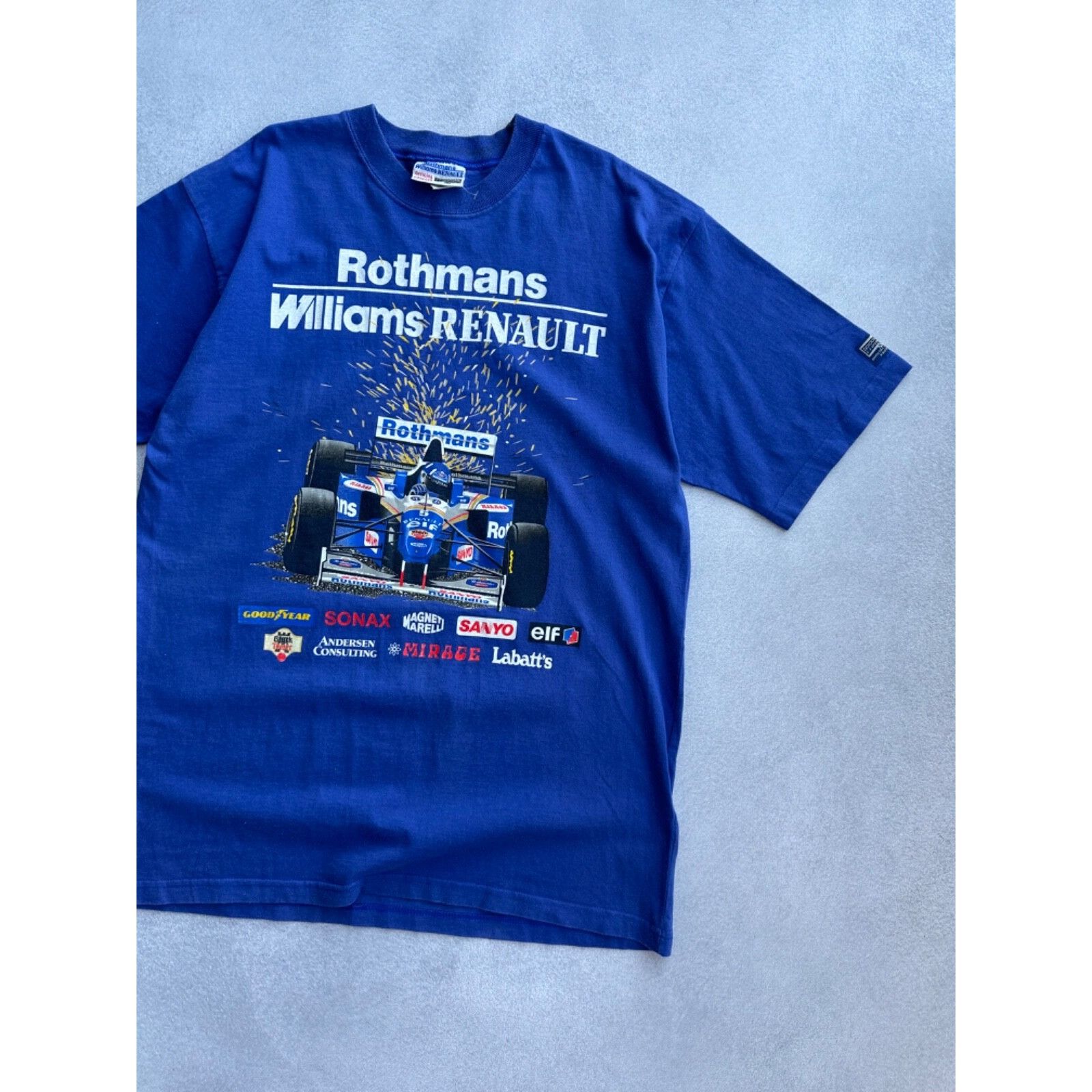 Vintage Vintage Rothmans Williams Renault F1 Racing T-shirt 90s Sz L Size US L / EU 52-54 / 3 - 3 Thumbnail