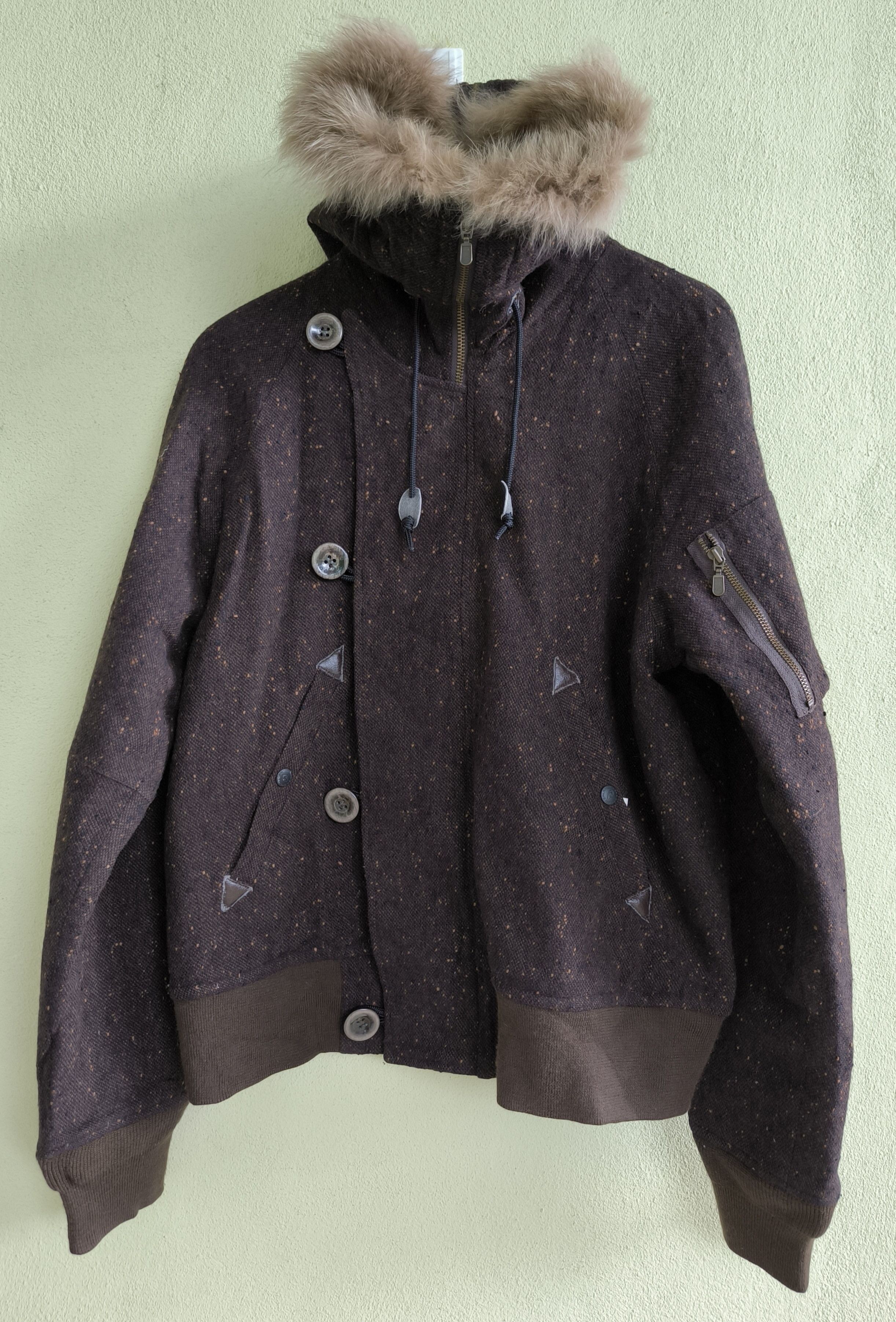 BAL BAL fur capsule zip hoodie wool jacket Size US M / EU 48-50 / 2 - 2 Thumbnail
