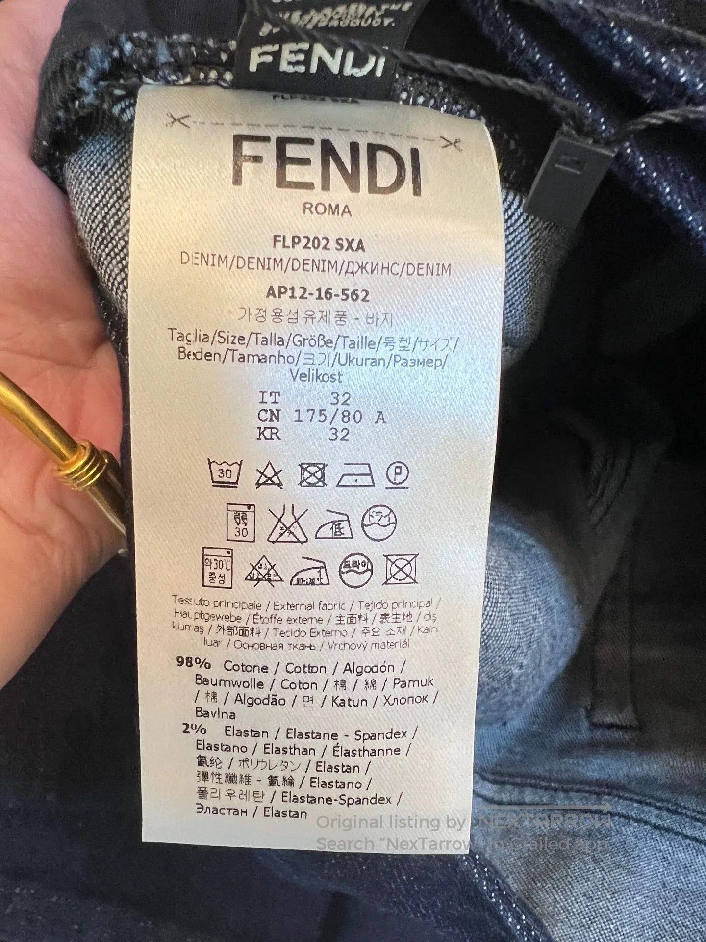 Fendi Fendi Denim Jeans with Puzzle Embroidery. Size US 32 / EU 48 - 5 Thumbnail