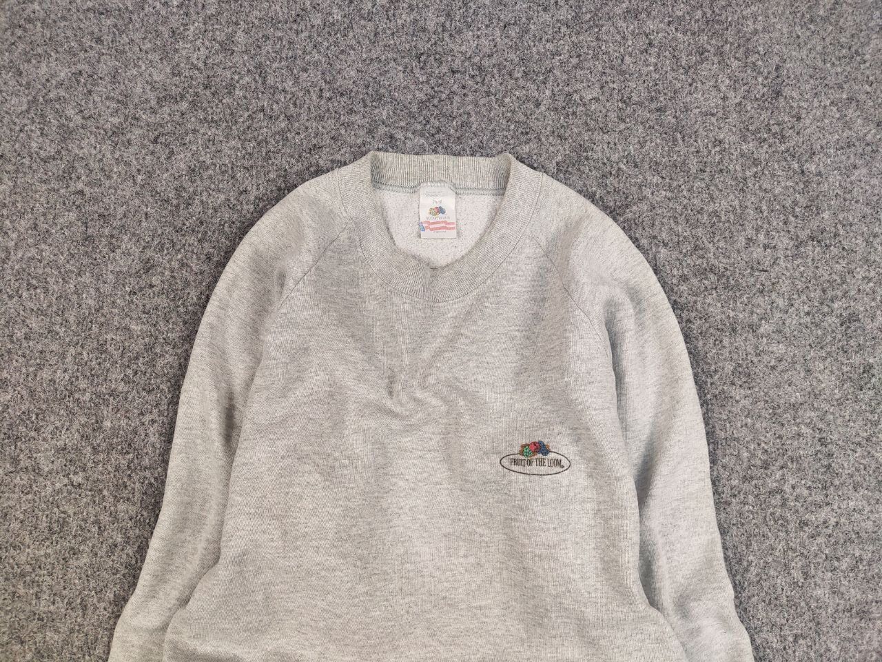Fruit Of The Loom Vintage 90's Fruit Of The Loom Blank Crew Chek Sweatshirt Size US M / EU 48-50 / 2 - 8 Thumbnail