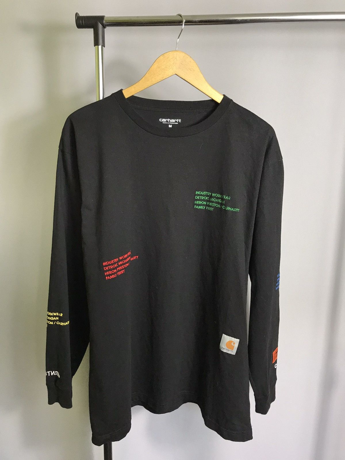 Carhartt Carhartt WIP x Heron Preston Embroidered Long Sleeve T-Shirt Size US M / EU 48-50 / 2 - 1 Thumbnail