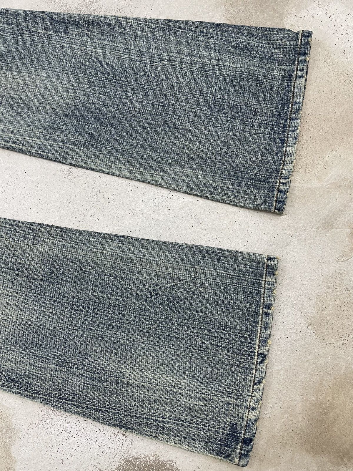 If Six Was Nine × Japanese Brand Still Mud Light Wash High Rise Flare Distressed Style Pants Size US 30 / EU 46 - 16 Thumbnail