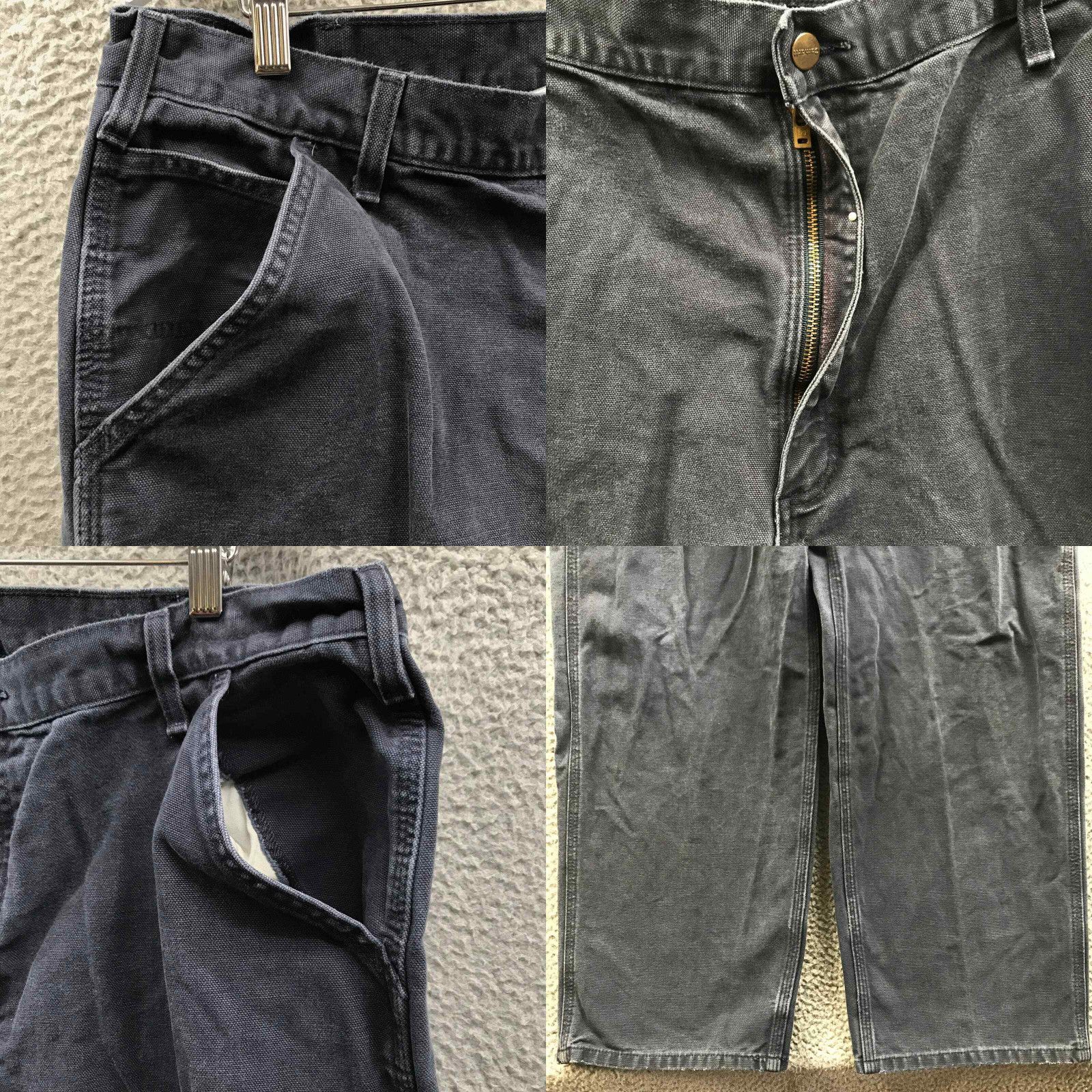 Carhartt Carhartt Pants Men's Size 42X34 Washed Loose Fit Navy B11 Size ONE SIZE - 4 Thumbnail