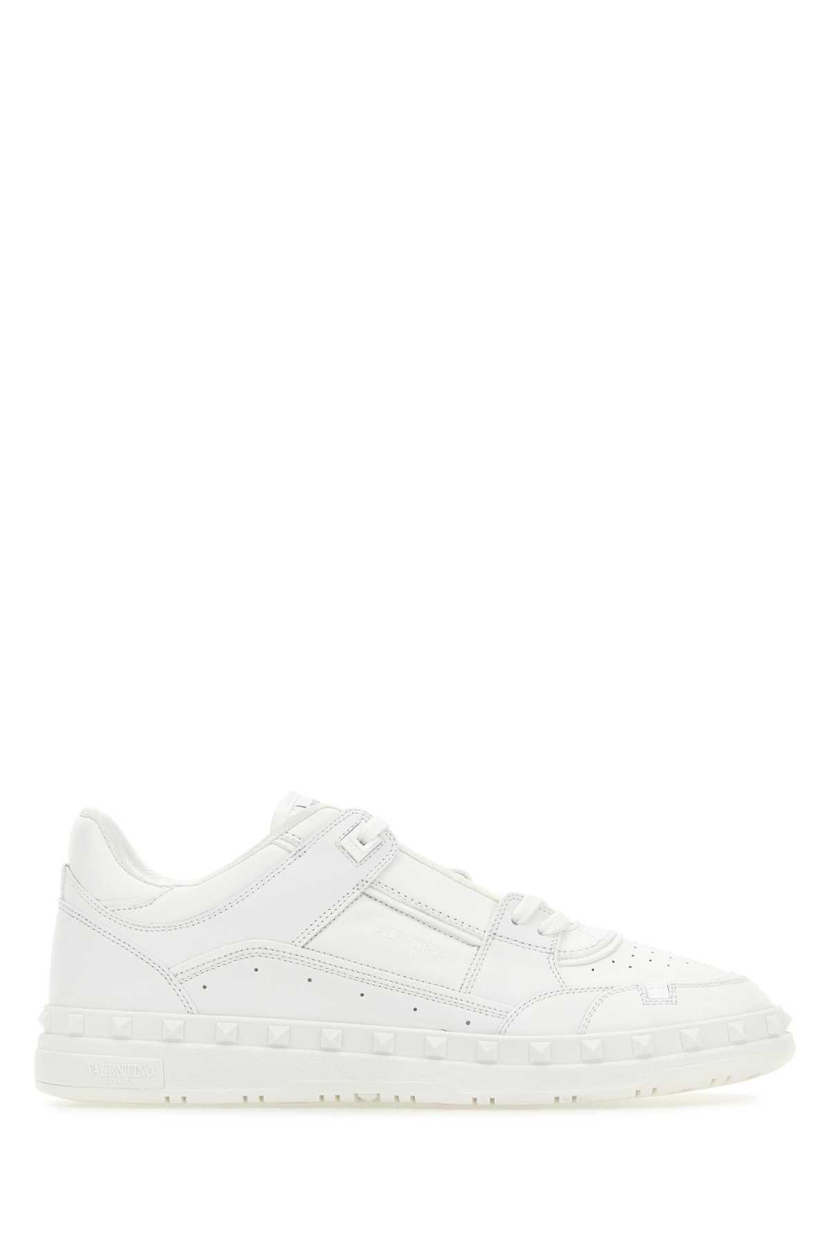 image of Valentino Garavani White Leather Freedots Sneakers, Men's (Size 12)