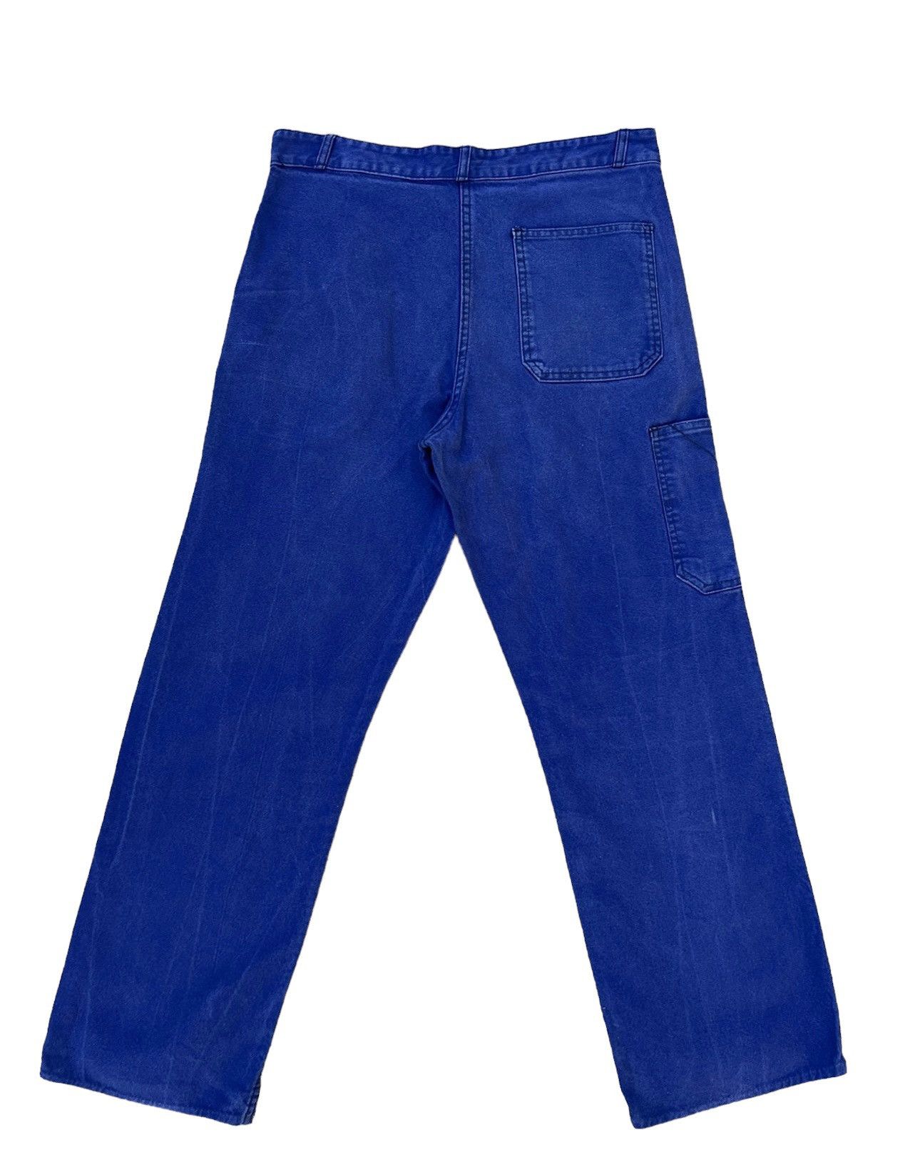 Vintage Vintage 60s 70s Sanfor French Faded Indigo Workwear Pant Size US 32 / EU 48 - 1 Thumbnail