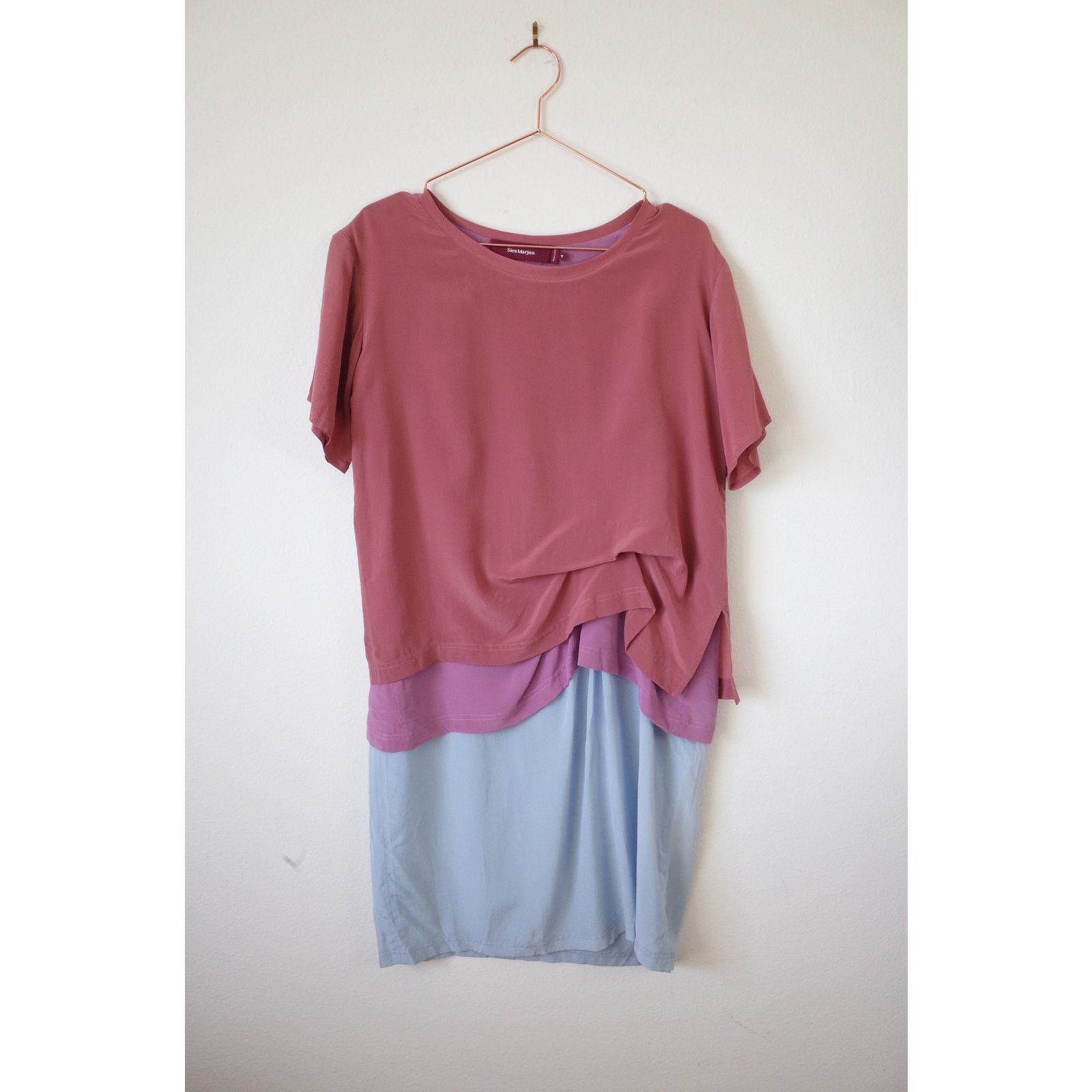 Sies Marjan Sies Marjan Silk Dress Short Sleeve Tiered Layered 4 Size S / US 4 / IT 40 - 1 Thumbnail