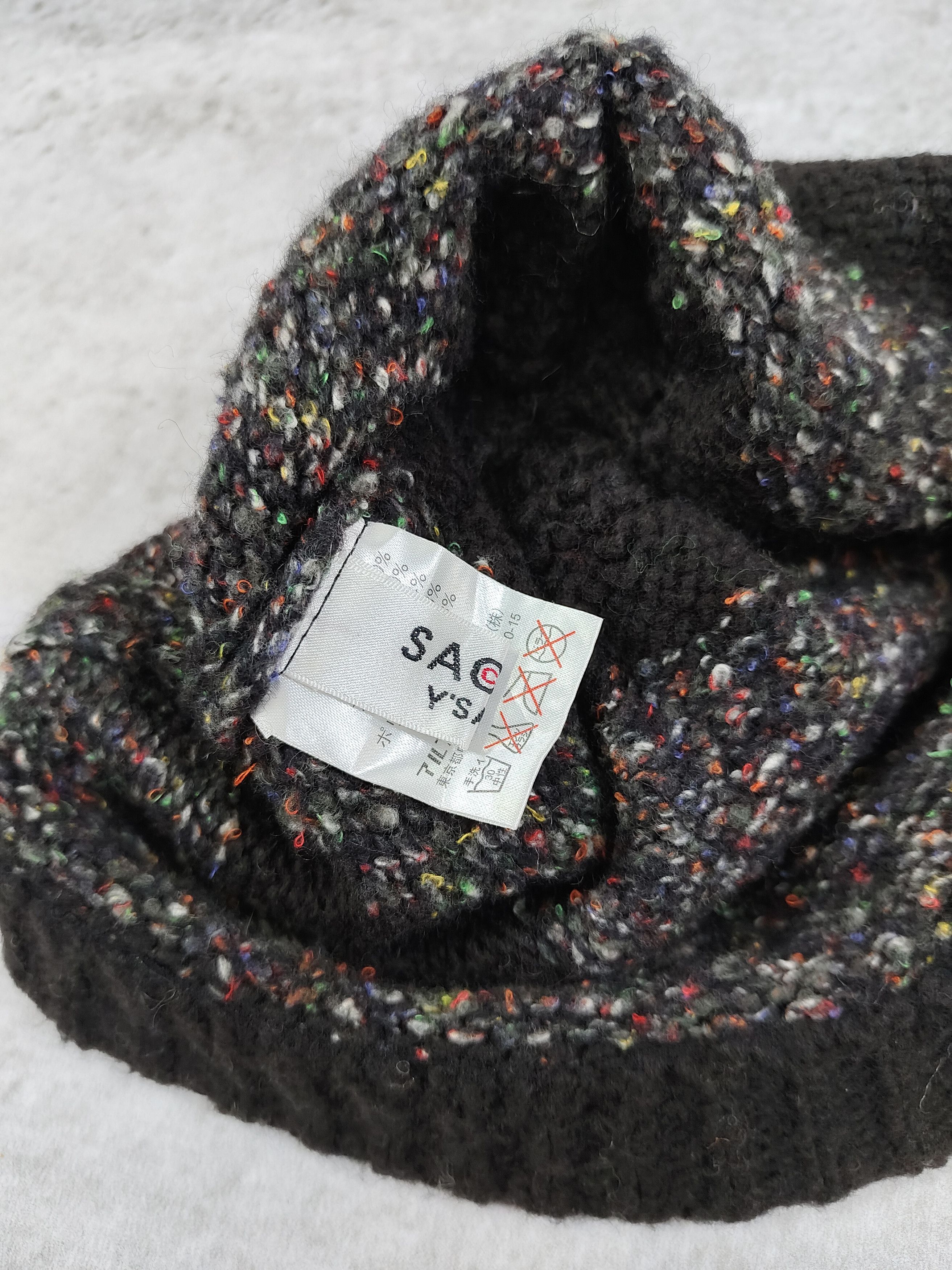 Yohji Yamamoto S’ACSNY Y’s Accs Yohji Yamamoto Nep Knit Wool Blend Beanie Size ONE SIZE - 5 Thumbnail