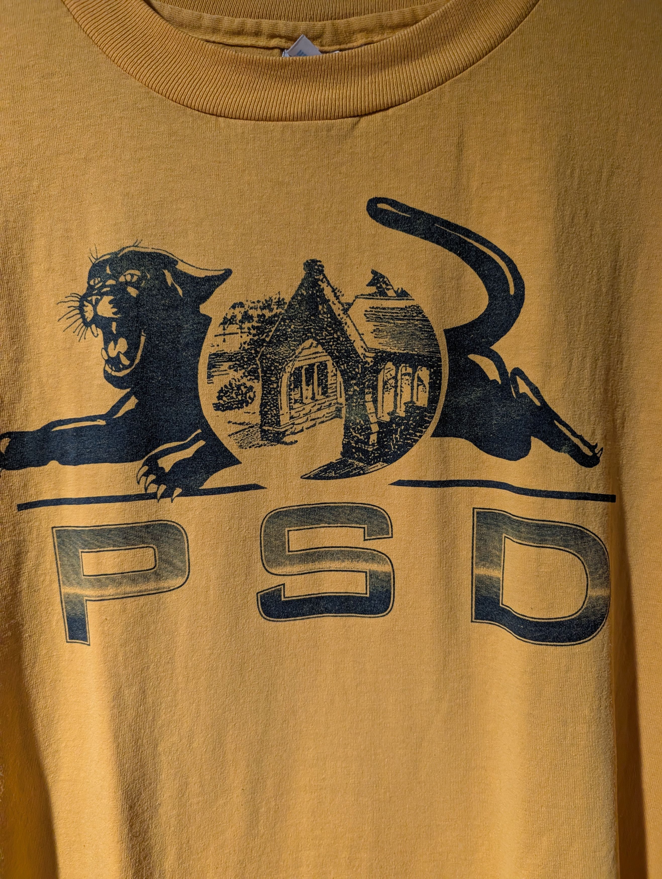 Hanes Vintage 90s Panther Valley School District High T-Shirt Size US XL / EU 56 / 4 - 2 Thumbnail