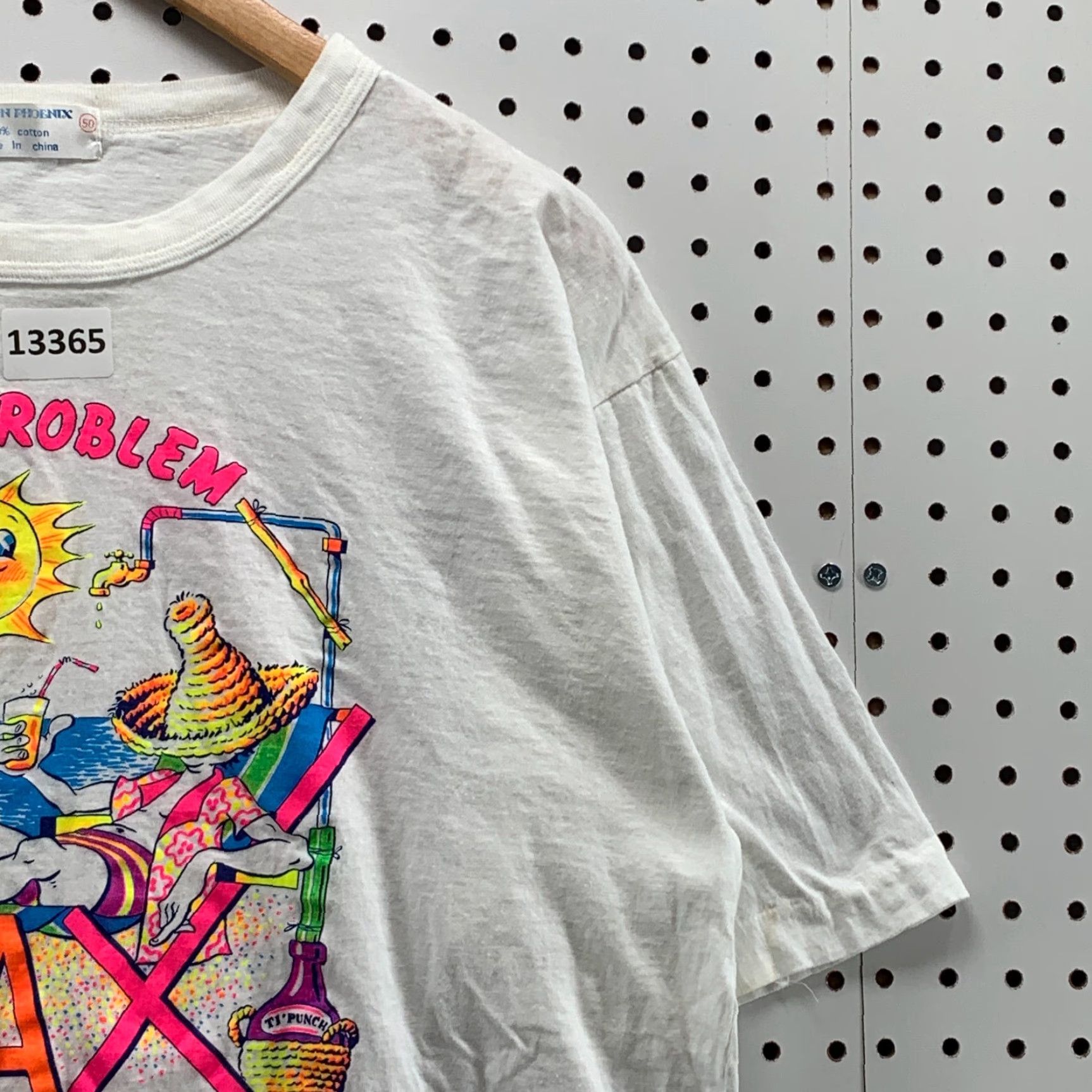 Vintage VINTAGE Dragon Phoenix T-Shirt White Short Sleeve XL Relaxed Unisex Adults 80s 90s Pani Problem Relax Martinique Shirt Mens Size US 33 - 2 Thumbnail