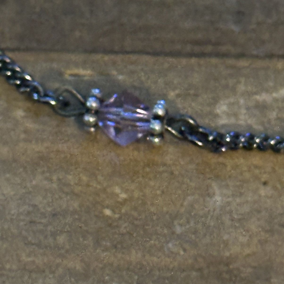 Other Cheryl Reis dark silver purple crystal Y necklace & earrings Size ONE SIZE - 3 Thumbnail
