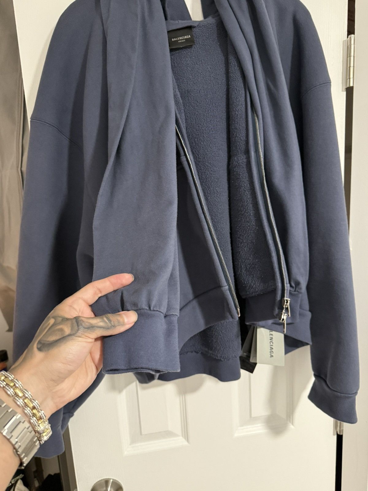 Balenciaga Balenciaga Navy incognito hoodie size small Size US S / EU 44-46 / 1 - 4 Thumbnail