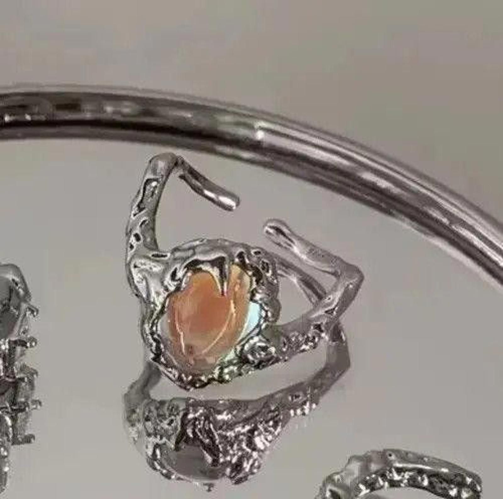 Jewelry Electro Ring Crystal Stone Silver Abstract Star Pop Fantasy Size ONE SIZE - 1 Thumbnail
