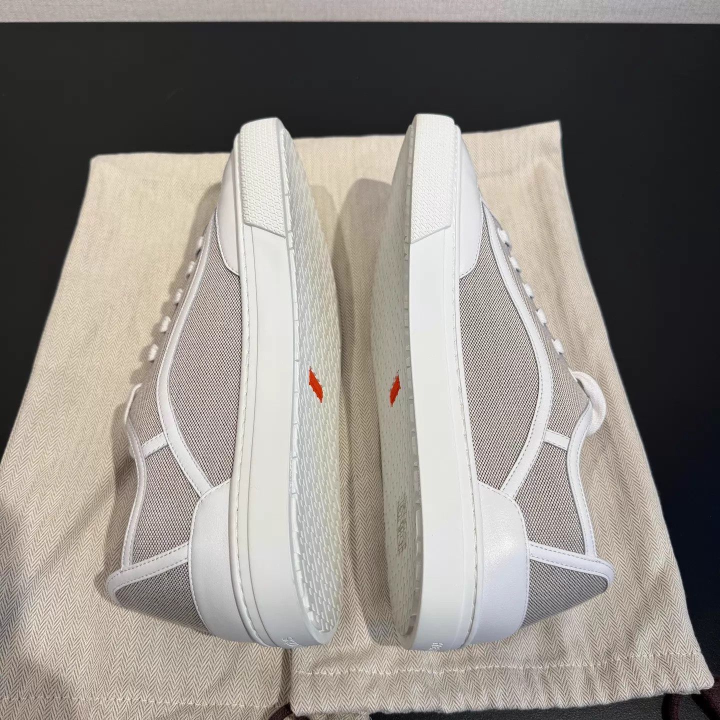 Hermes Hermès Brown Canvas White Color-Blocked Sneaker 42.5 Size US 9.5 / EU 42-43 - 5 Thumbnail