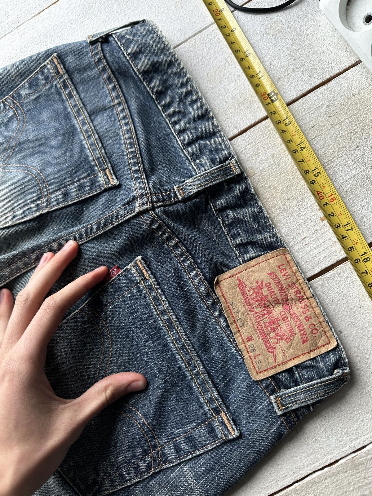 Levi's LOW BOOTCUT🚨Vintage 90s Levis Jeans 547 03 Light Wash Denim Size 28" / US 6 / IT 42 - 10 Thumbnail