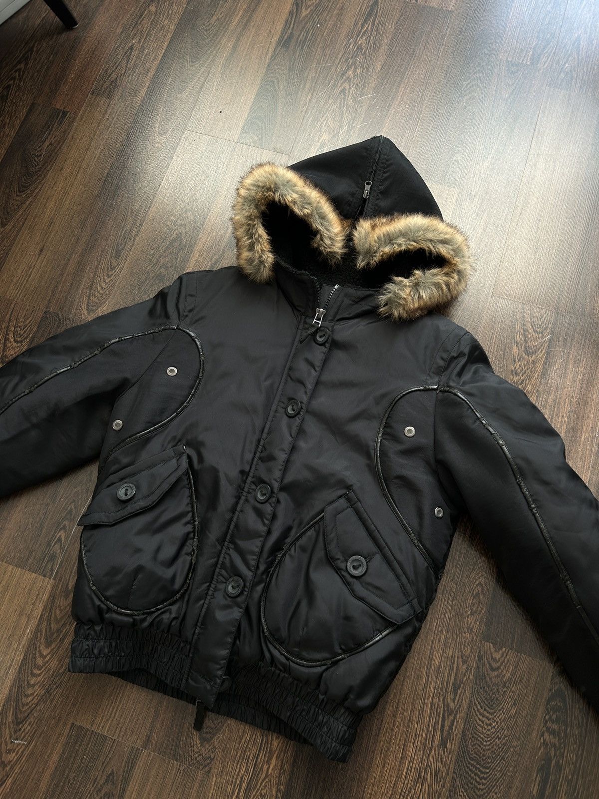 Vintage Vintage y2k Alpha N-2B bomber faux fur flight Size US M / EU 48-50 / 2 - 7 Thumbnail