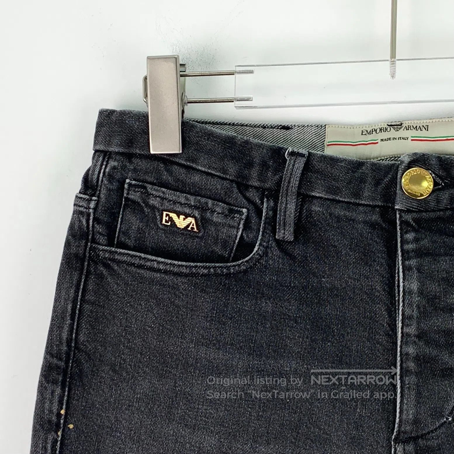Armani Armani Black Pocket Logo Mark Casual Denim Pants| Size US 29 - 3 Thumbnail