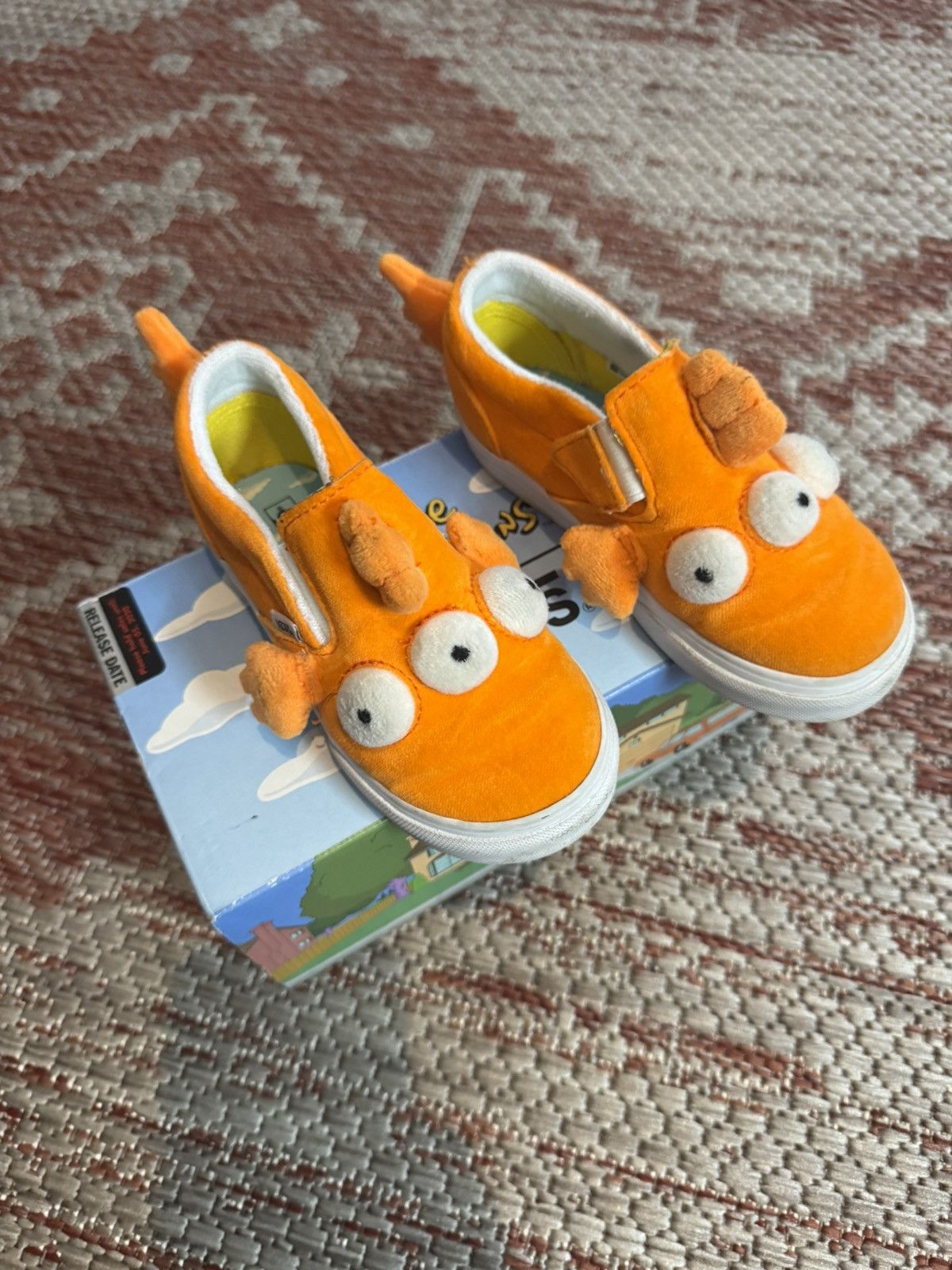 Vans X Simpsons Kids Shoes Radioactive Fish Sz 9C