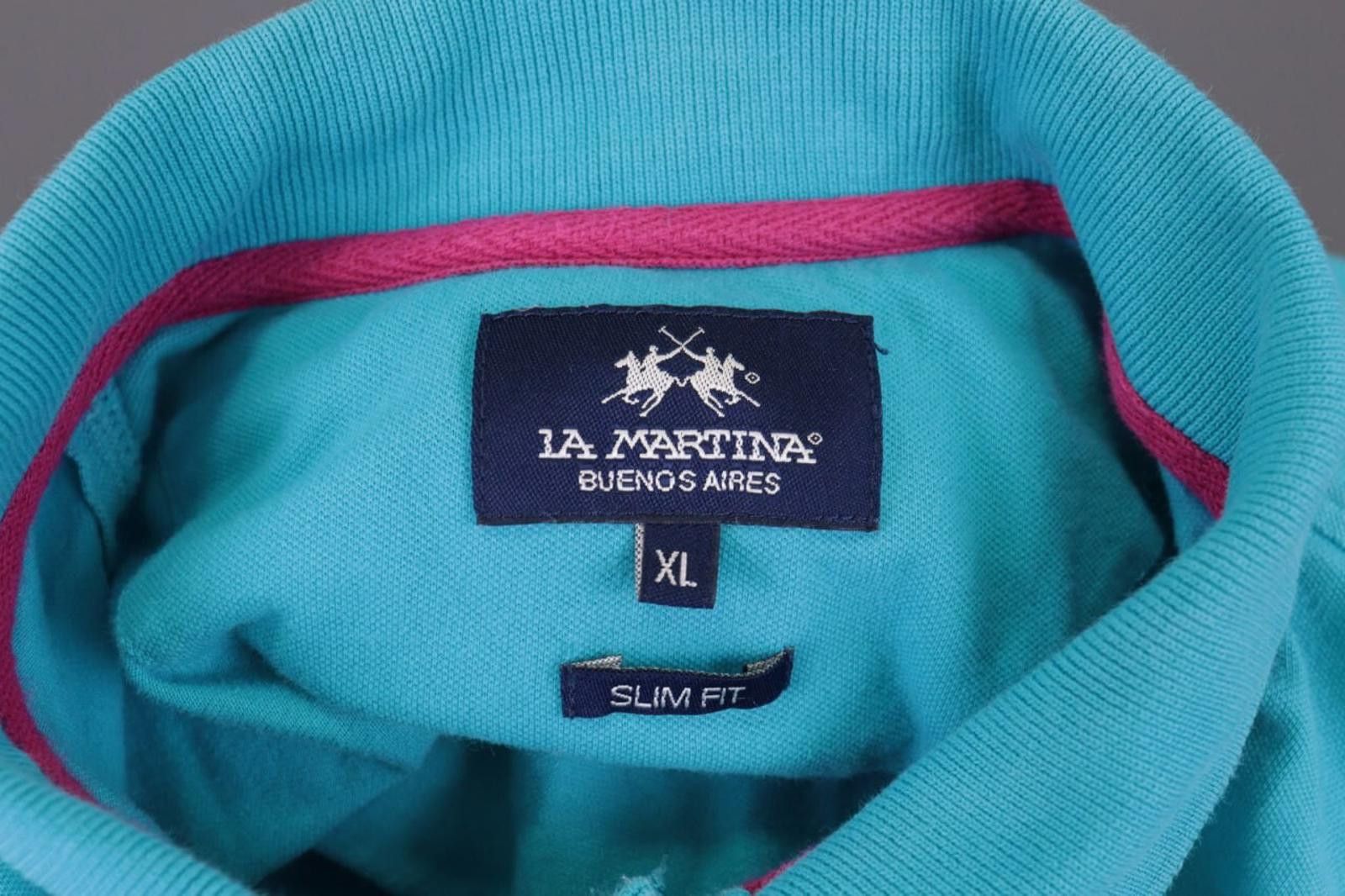 La Martina La Martina Buenos Aires Slim Fit Blue Polo Shirt Size XL Size US XL / EU 56 / 4 - 12 Thumbnail