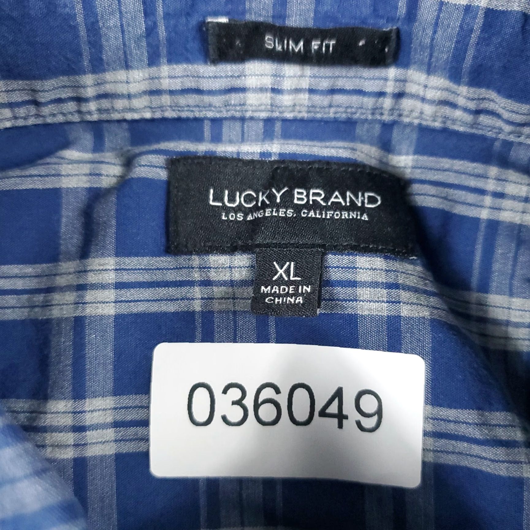 Lucky Brand Lucky Brand Shirt Mens XL Blue Plaid Button-Up Long Sleeve Casual Business Formal Party/Cocktail Travel Workwear Vintage No (remove N/A) Size US XL / EU 56 / 4 - 6 Thumbnail