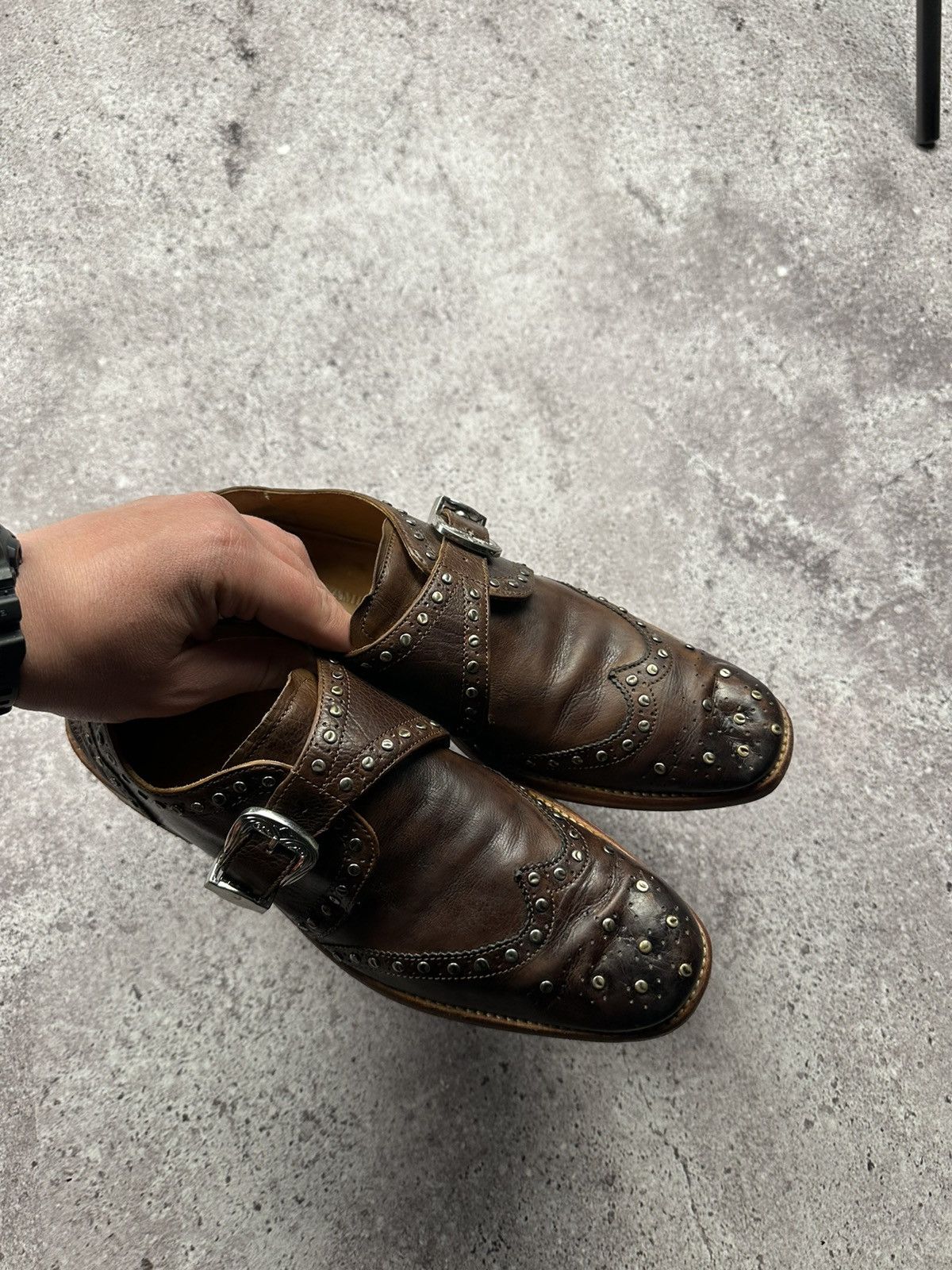 Japanese Brand Vintage Y2K Leather Shoes Japanese Style Avant Garde Metal Size US 8 / EU 41 - 9 Thumbnail