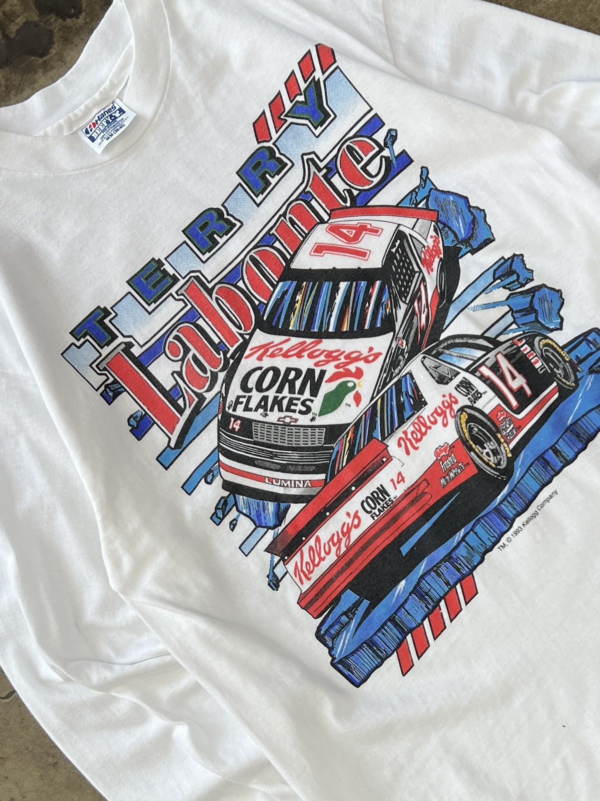 NASCAR Vintage 1993 Terry Labonte Racing Corn Flakes Racing Medium Size US M / EU 48-50 / 2 - 1 Thumbnail