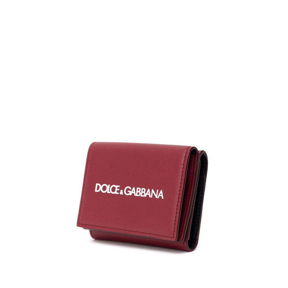Dolce & Gabbana Dolce & Gabbana Red Calfskin Wallet Mens Wallet Size ONE SIZE - 3 Thumbnail