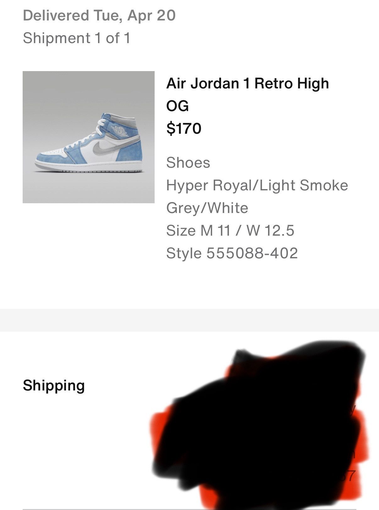 Jordan Brand Nike Air Jordan 1 Retro High OG Hyper Royal Smoke 2021 DS Size US 11 / EU 44 - 13 Thumbnail