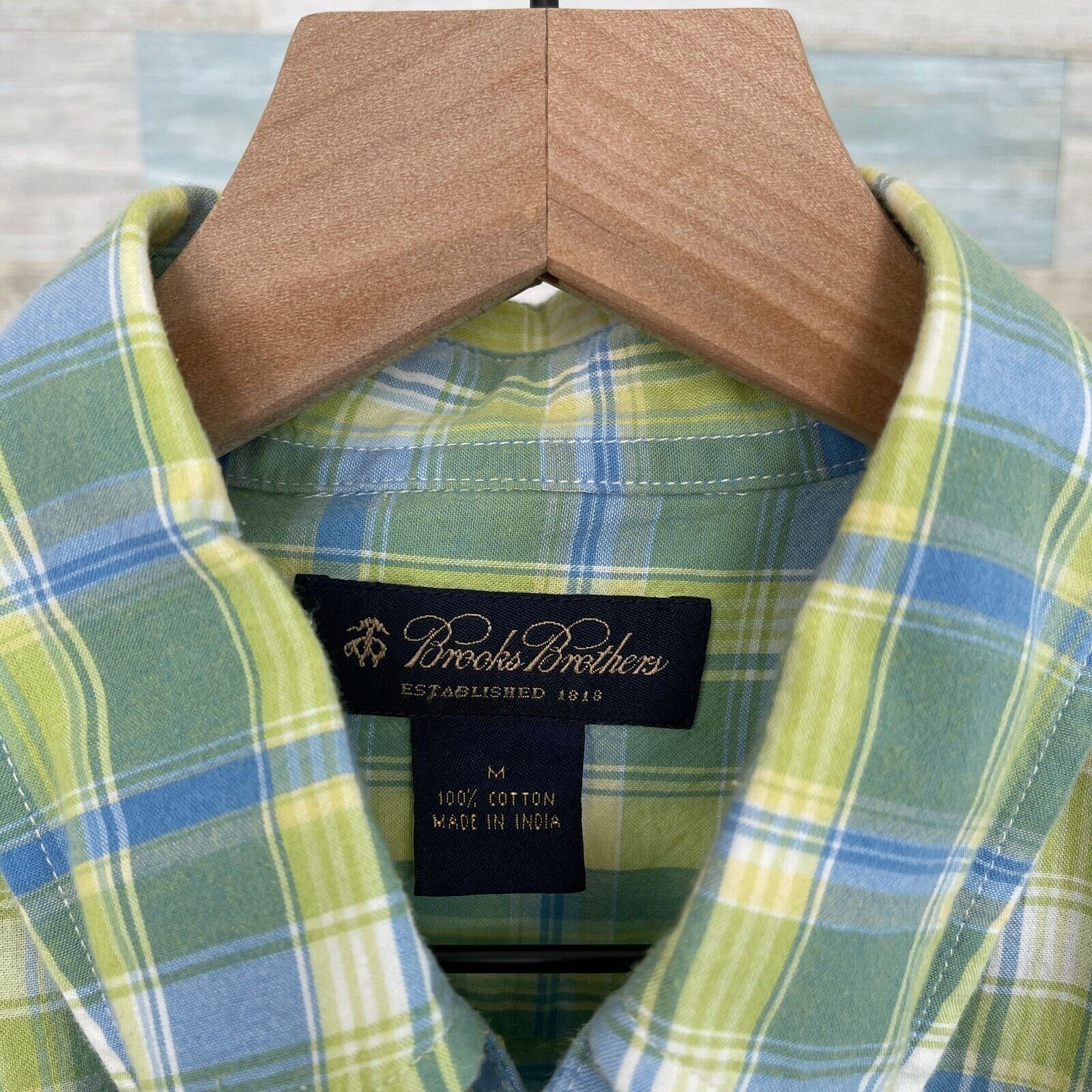 Brooks Brothers Brooks Brothers Short Sleeve Button Down Shirt Plaid Mens M Size US M / EU 48-50 / 2 - 5 Thumbnail