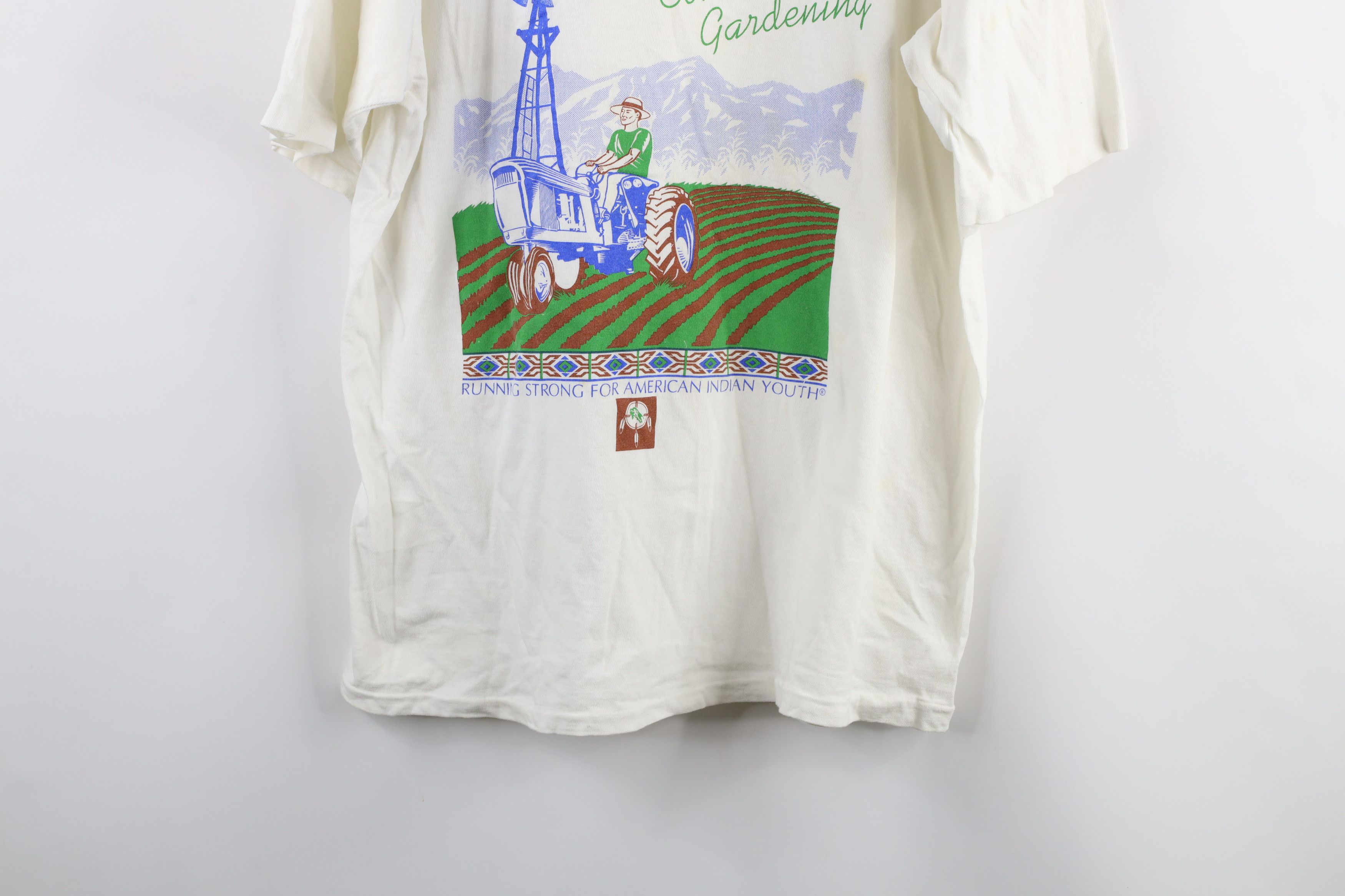 Vintage Vintage 90s Streetwear American Community Gardening T-Shirt Size US L / EU 52-54 / 3 - 3 Thumbnail