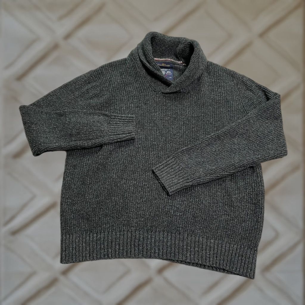American Eagle Outfitters American Eagle Outfitters Pullover Sweater Mens Large Gray Turtleneck Knit Size US L / EU 52-54 / 3 - 1 Thumbnail