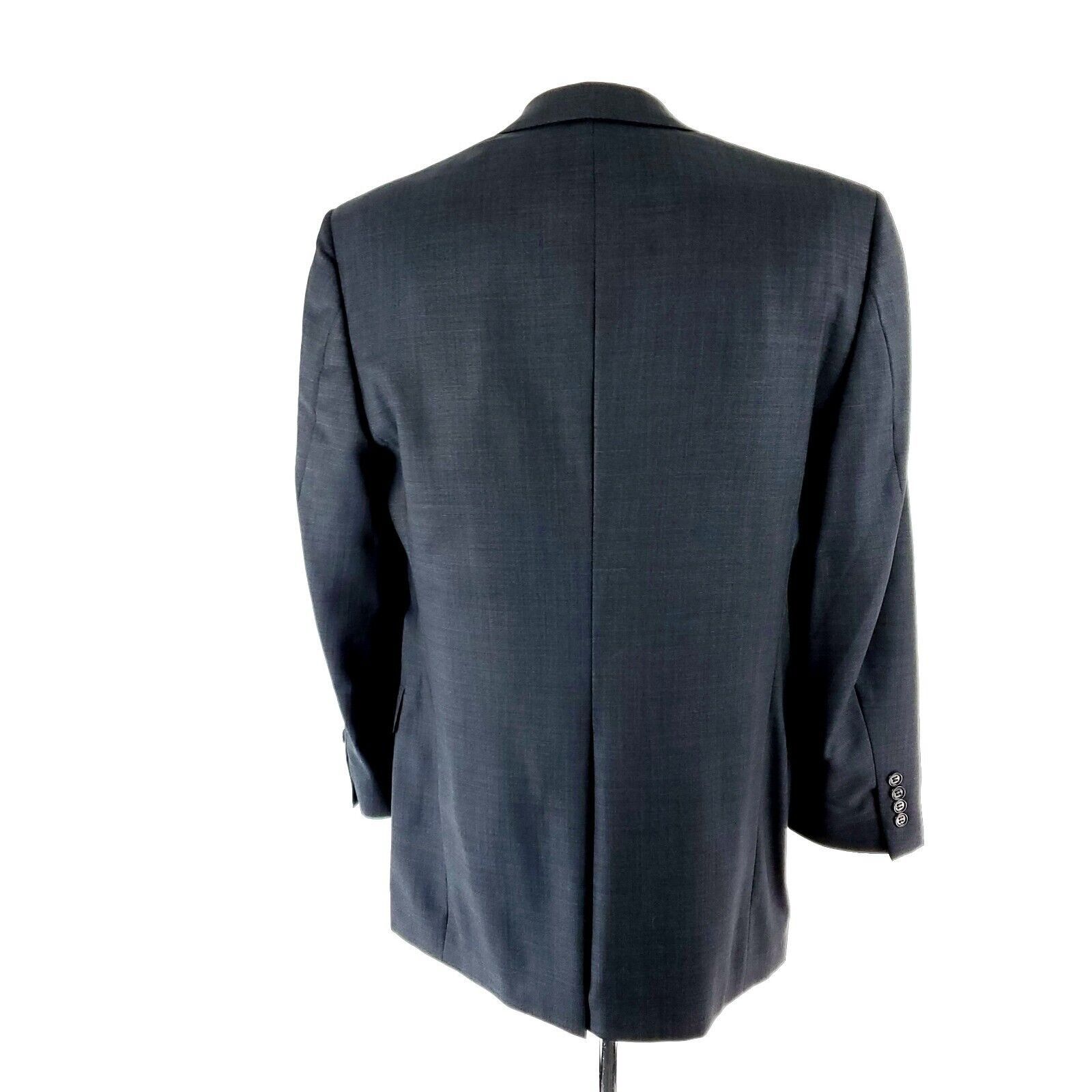 Hart Schaffner Marx Hart Schaffner Marx Wool 2 Button Blazer 38R Gray Blue Twill Size 38R - 5 Thumbnail