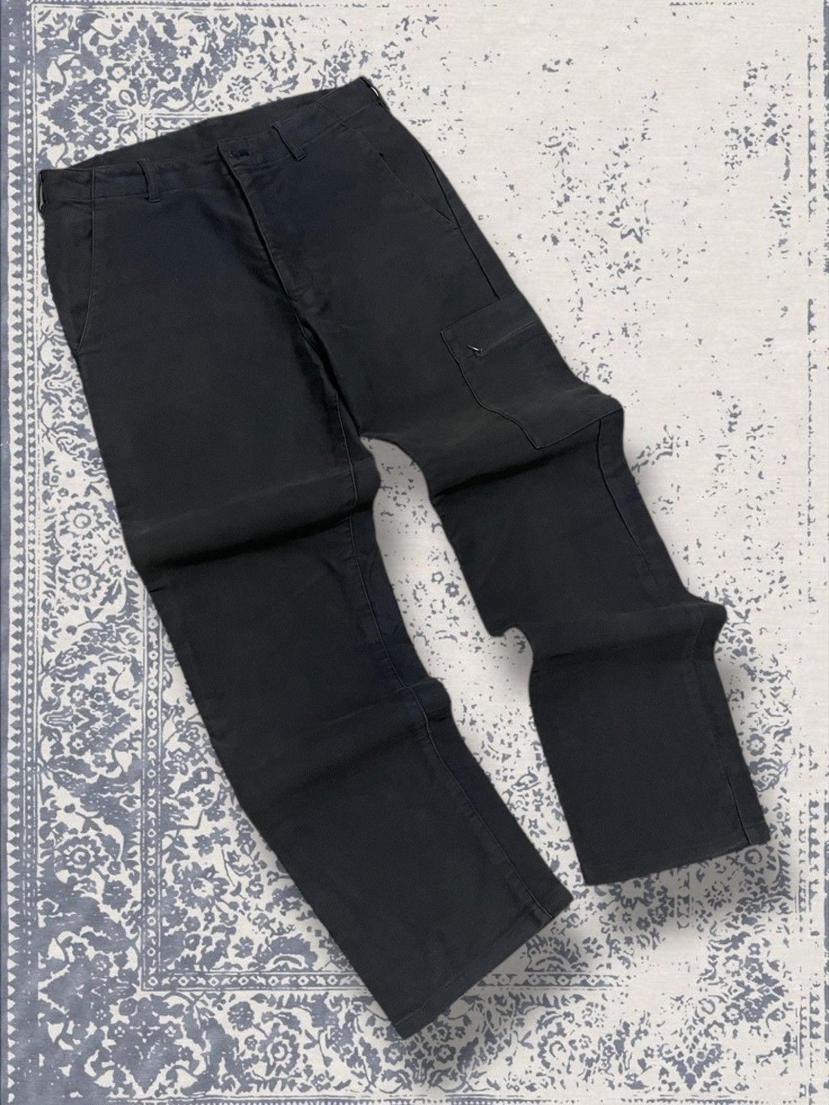 Yohji Yamamoto Vintage 1990s Designer Japan Yohji Yamamoto Suede Cargo Pant Size US 29 - 2 Thumbnail