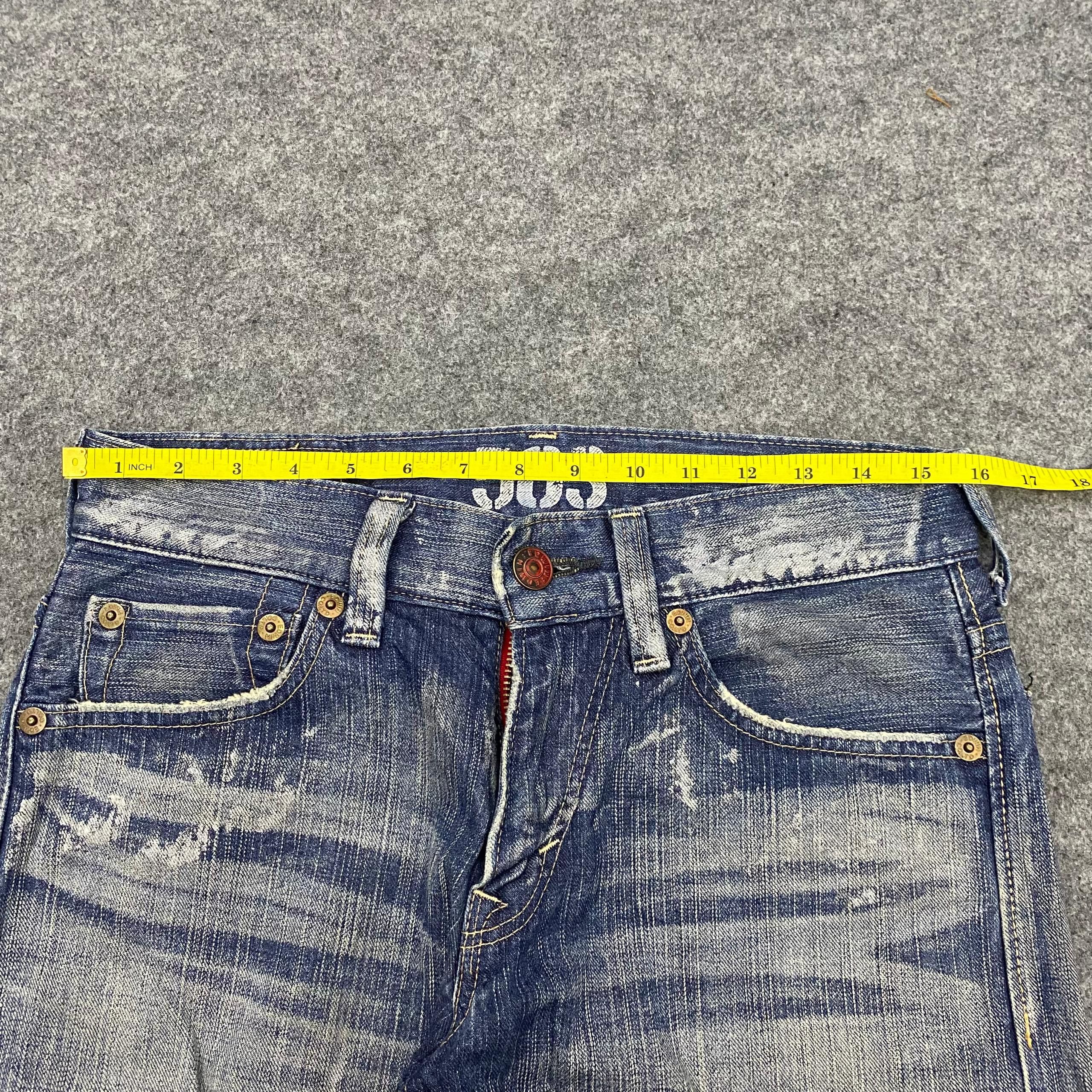 Edwin 💥Best Offer💥Vintage Edwin 503 Blue Trip Distressed Denim Size US 32 / EU 48 - 4 Thumbnail