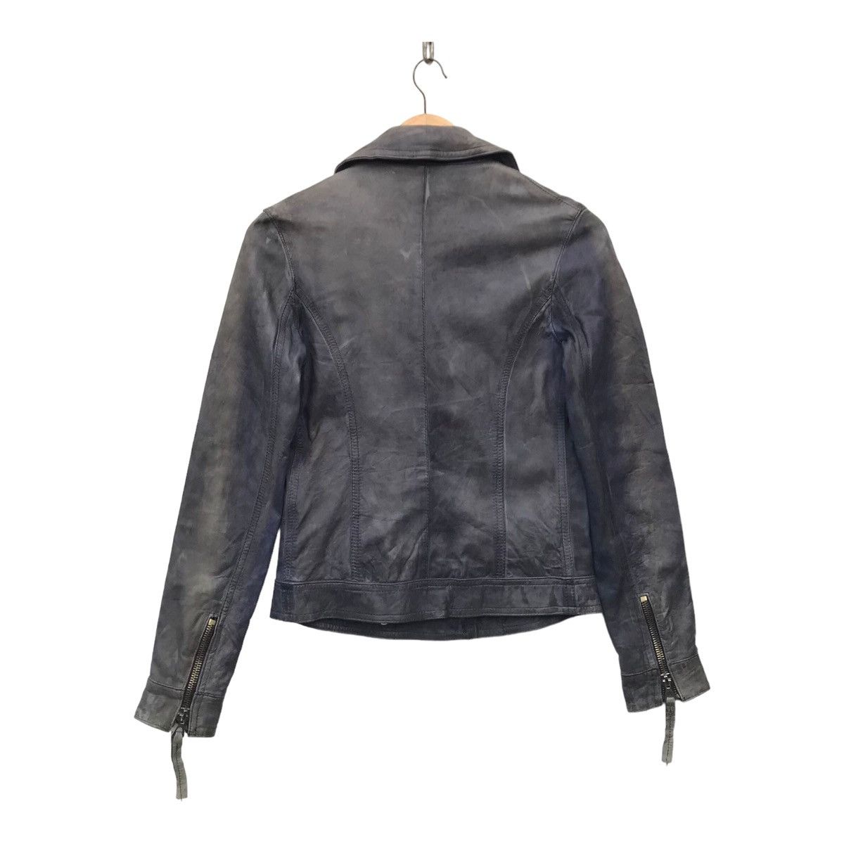 Vera Pelle Vera Pelle Women Double Collar Rockabilly Leather Jacket Size S / US 4 / IT 40 - 8 Thumbnail